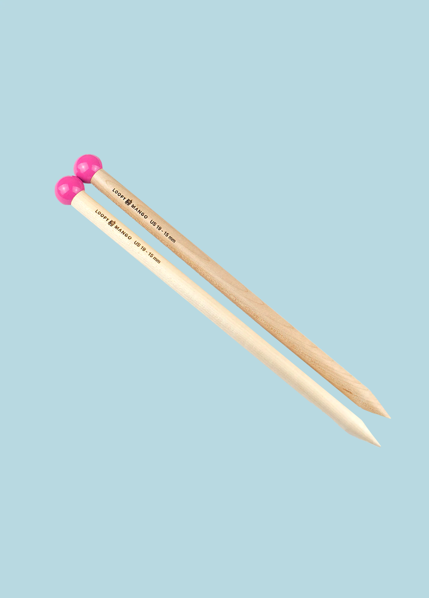 Maple Straight Knitting Needles Size US19 15 mm – Loopy Mango