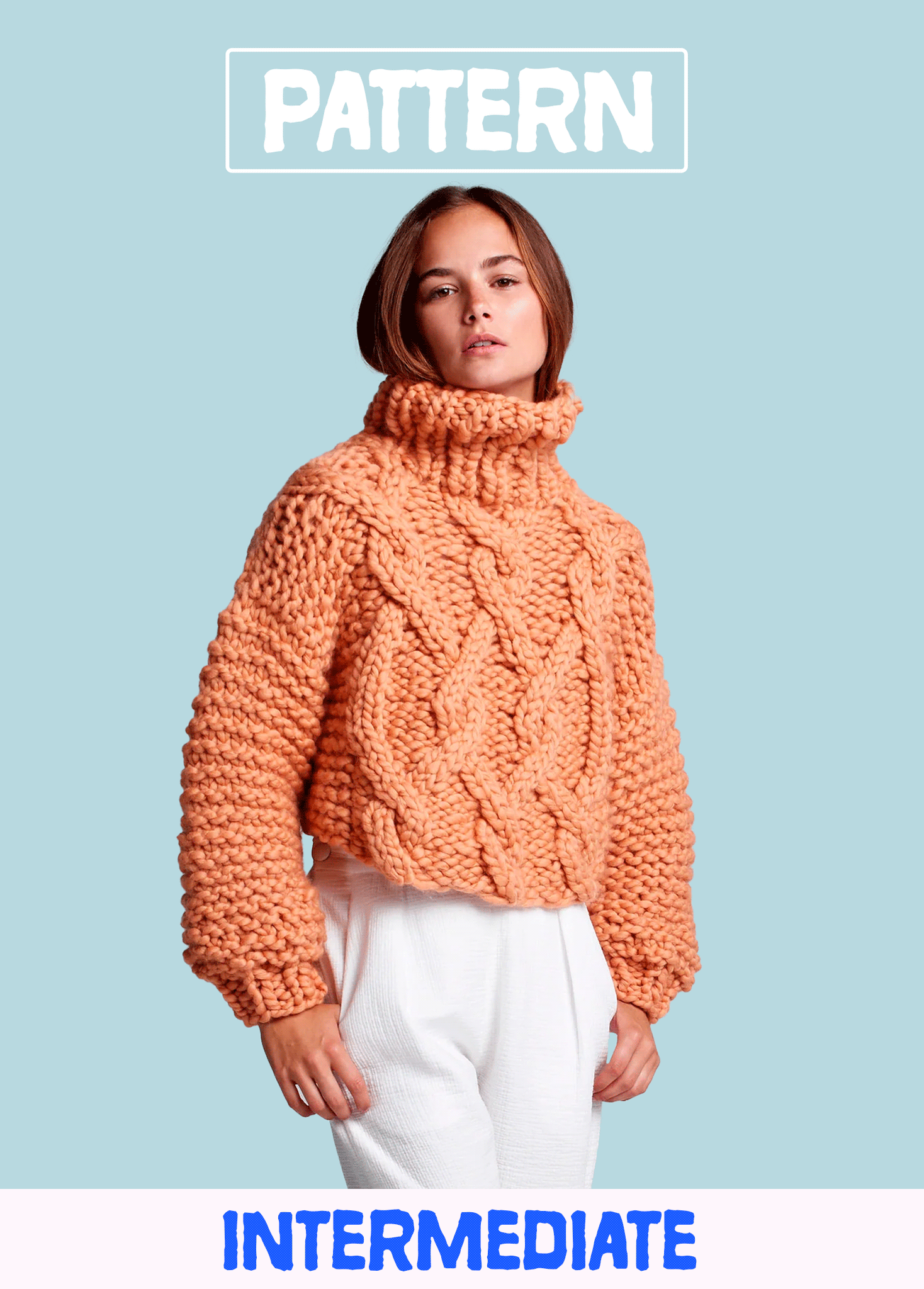 Cropped Urban Fisherman Sweater PATTERN- Merino No. 5 – Loopy Mango
