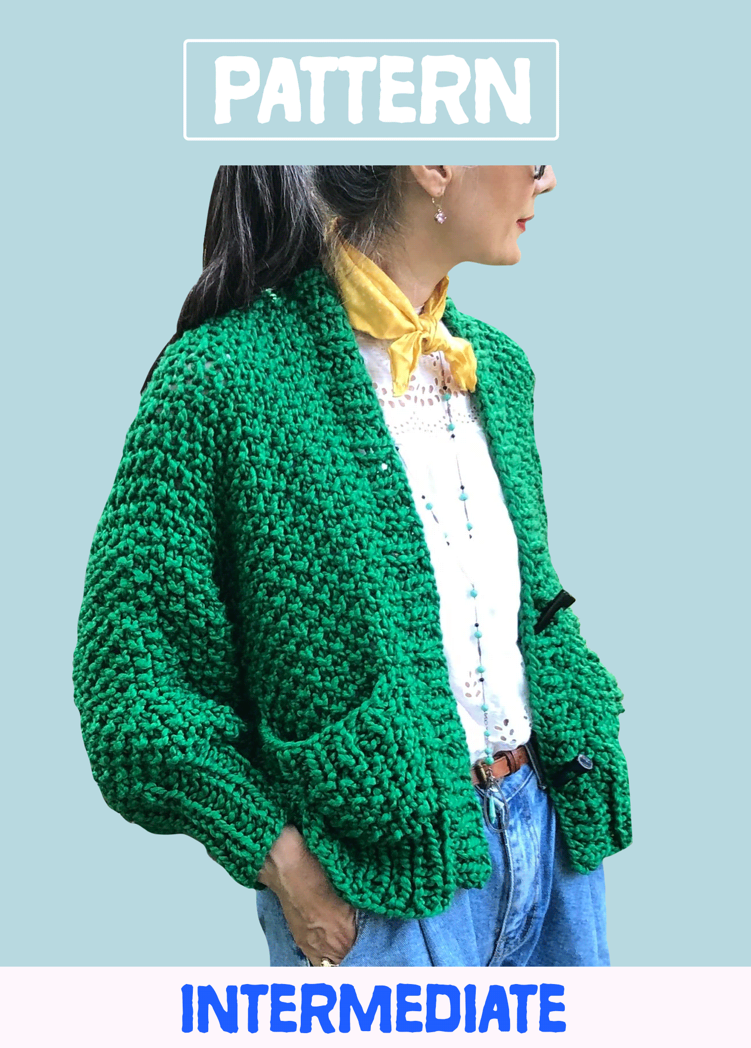 Everyday Cardigan PATTERN- Big Cotton – Loopy Mango