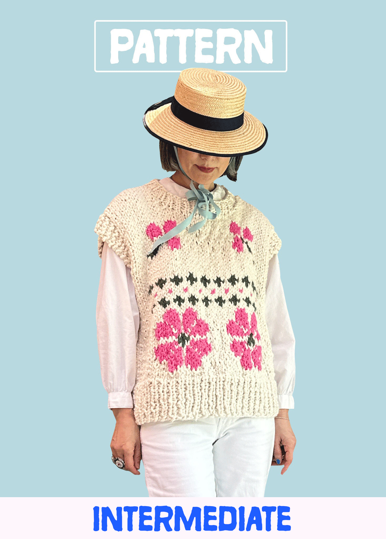 Flower Vest PATTERN - Big Cotton – Loopy Mango