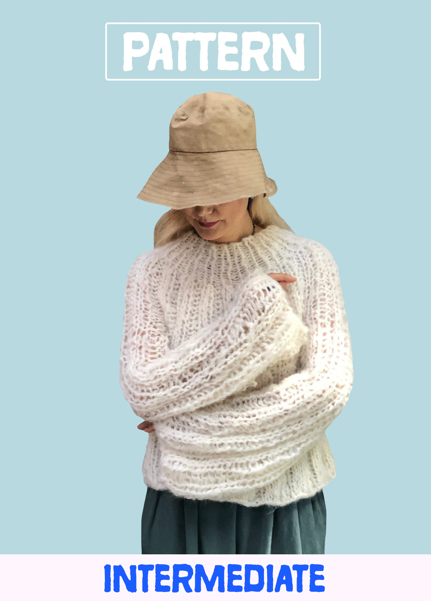Easy Top-Down Sweater Knitting Pattern in Mohair | Digital 