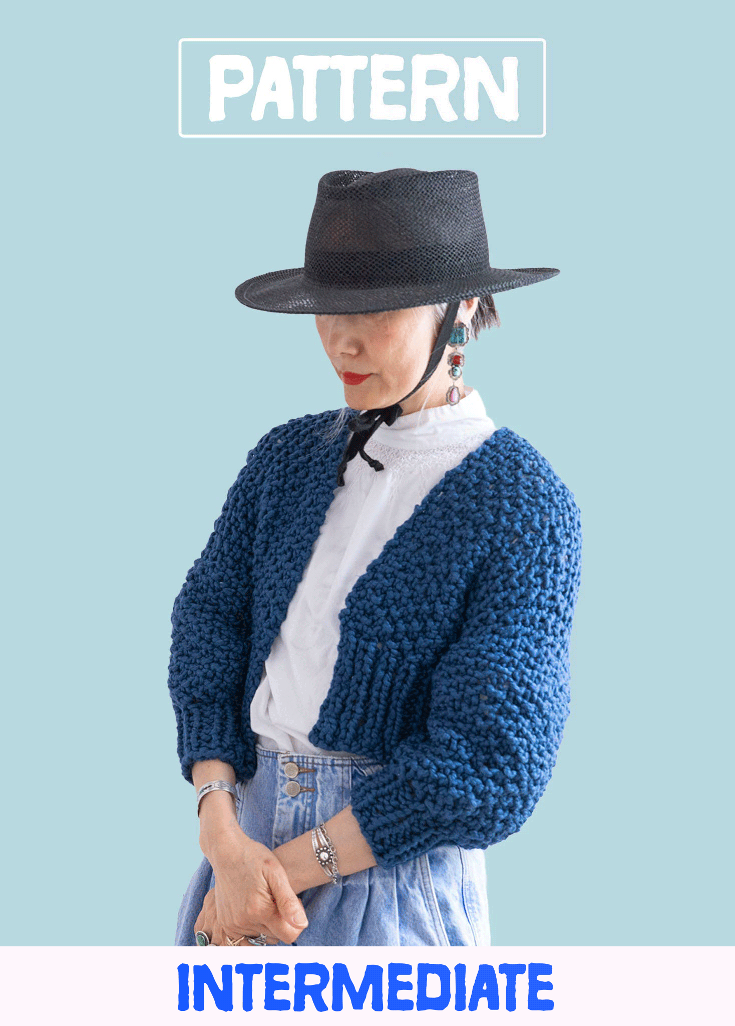 Super Cropped Cardigan PATTERN - Big Cotton – Loopy Mango
