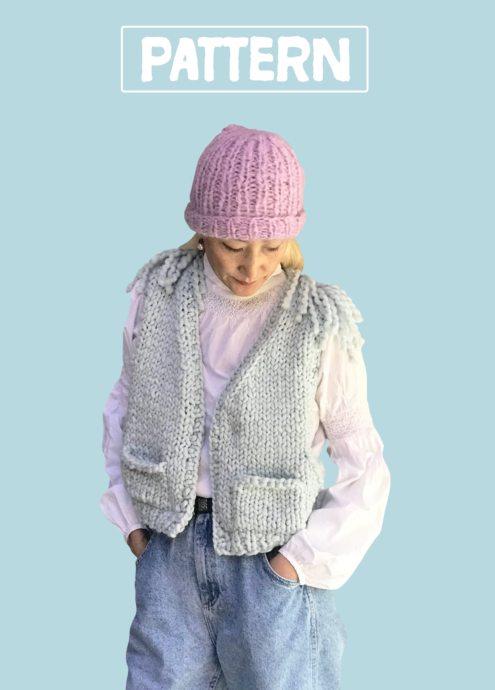 Beginner-Friendly Chunky Vest Knitting Pattern Digital Download
