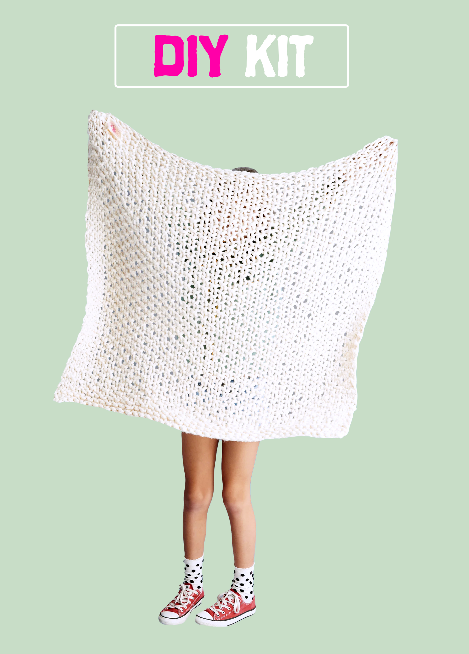 DIY Kit - Multicolored Crochet Baby Blanket - Merino No. 5 – Loopy