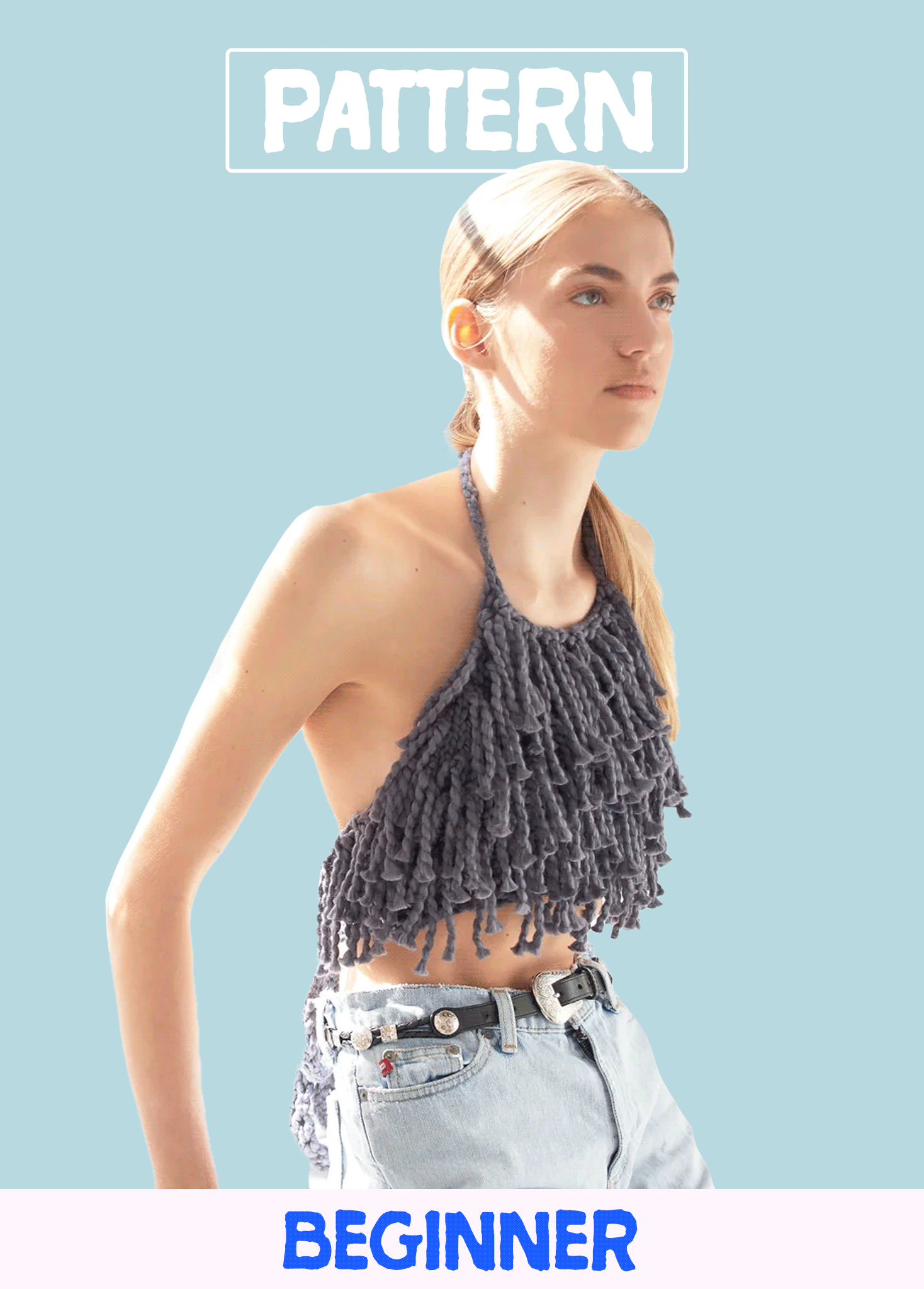 Fringe Halter Top PATTERN- Big Cotton – Loopy Mango