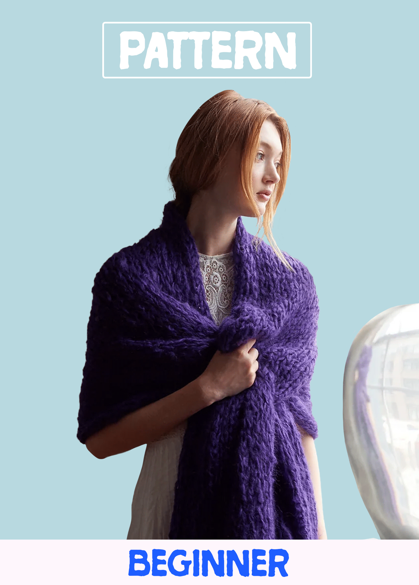 Wrap- PATTERN - Mohair So Soft – Loopy Mango