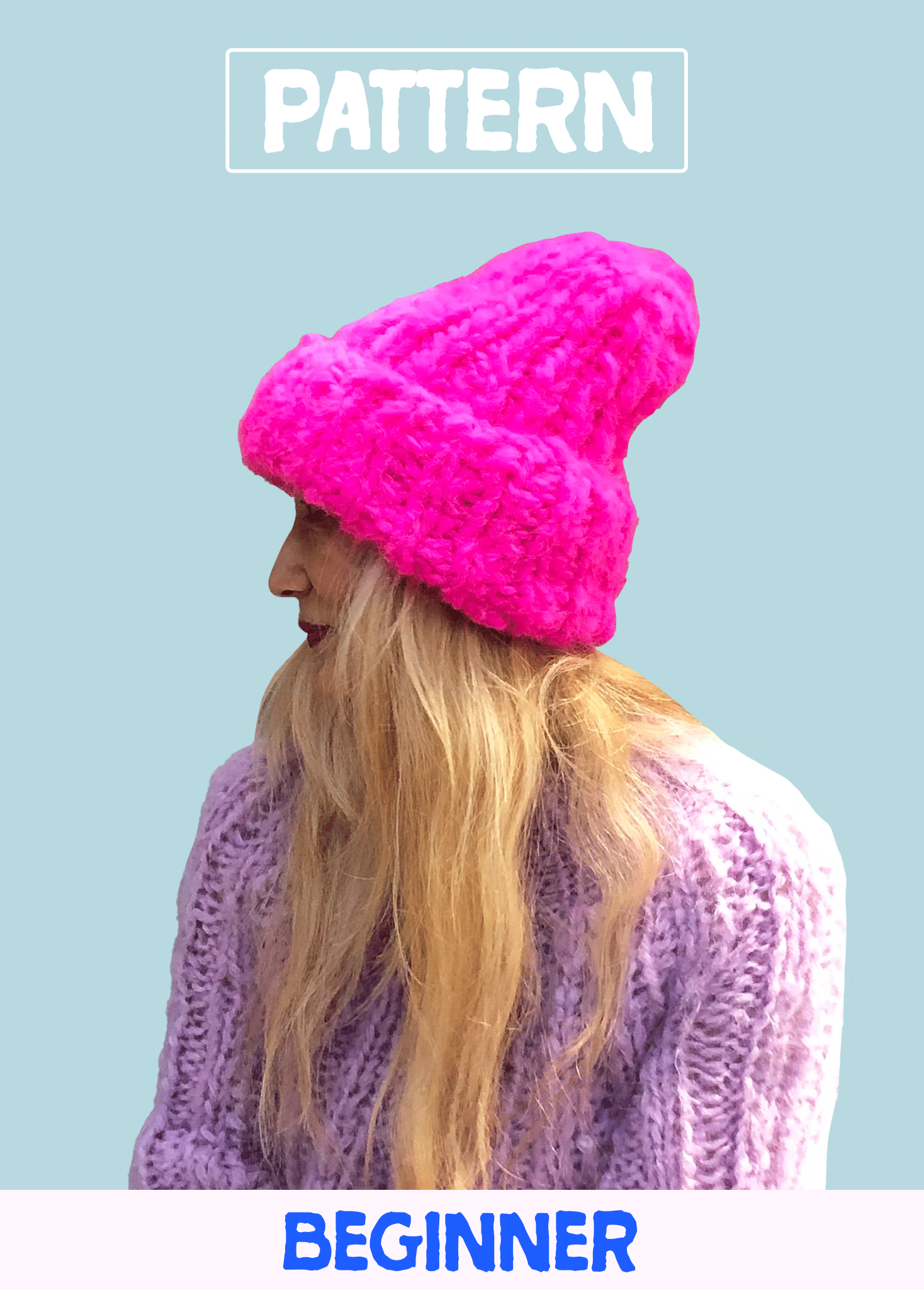 Fun & Easy Fluffy Alpaca Beanie Knitting Pattern | Digital
