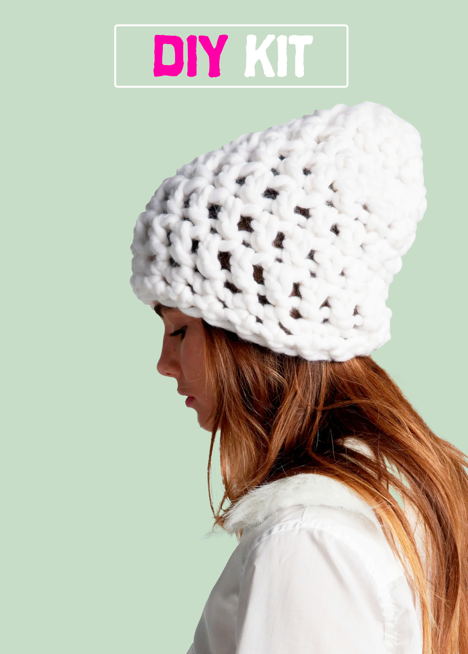 DIY Kit Slouchy Crochet Beanie Merino No. 5