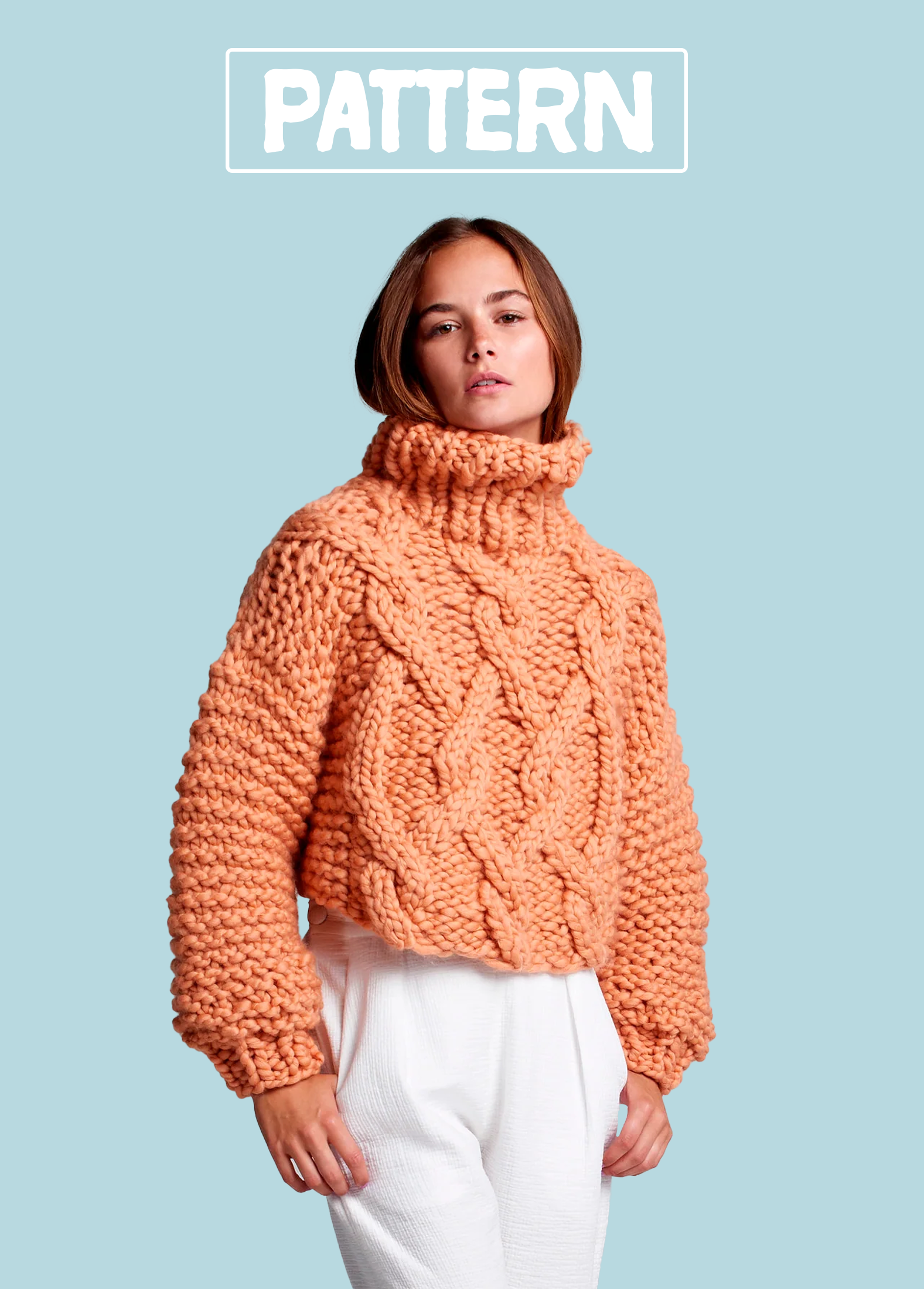 Cropped Urban Fisherman Sweater PATTERN- Merino No. 5 – Loopy Mango