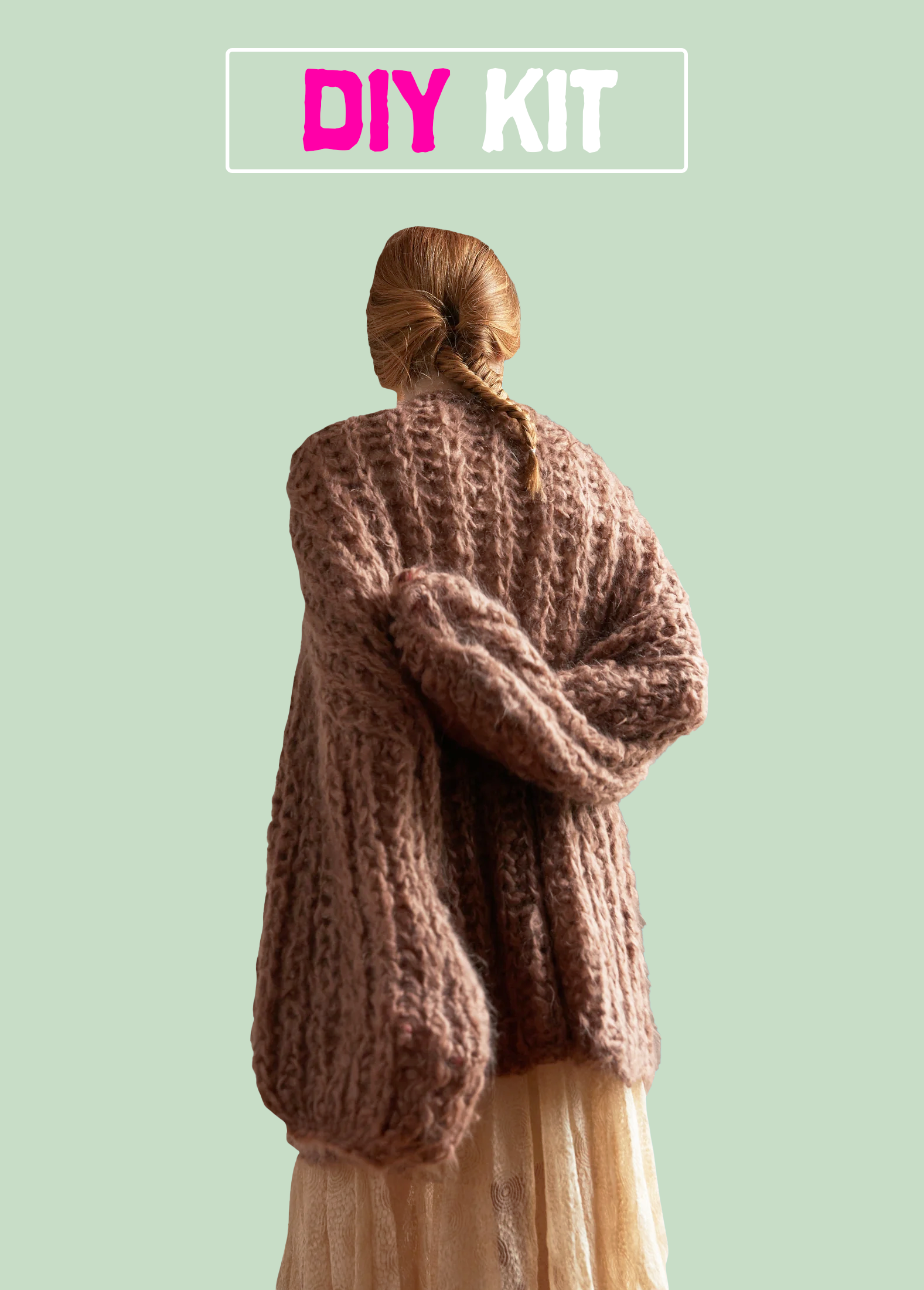 Fuzzy Mohair Rib Sweater Knitting Project | Beginner-Friendly DIY