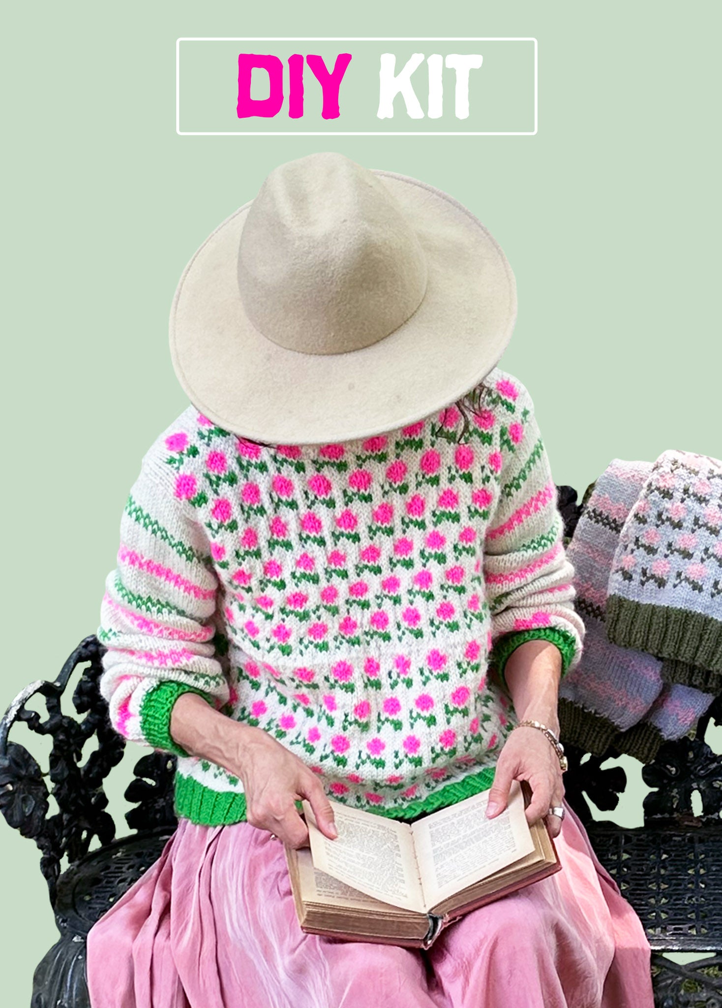 DIY Kit - Flower Garden Sweater - Dream (Merino Worsted) – Loopy Mango
