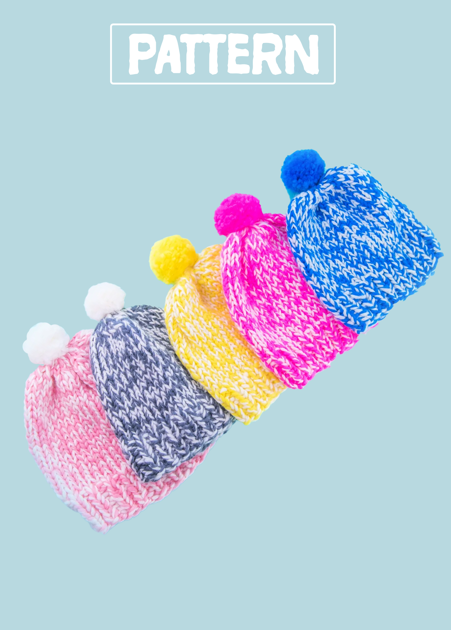Mixed Pompom Hat- PATTERN - Dream – Loopy Mango display picture 3