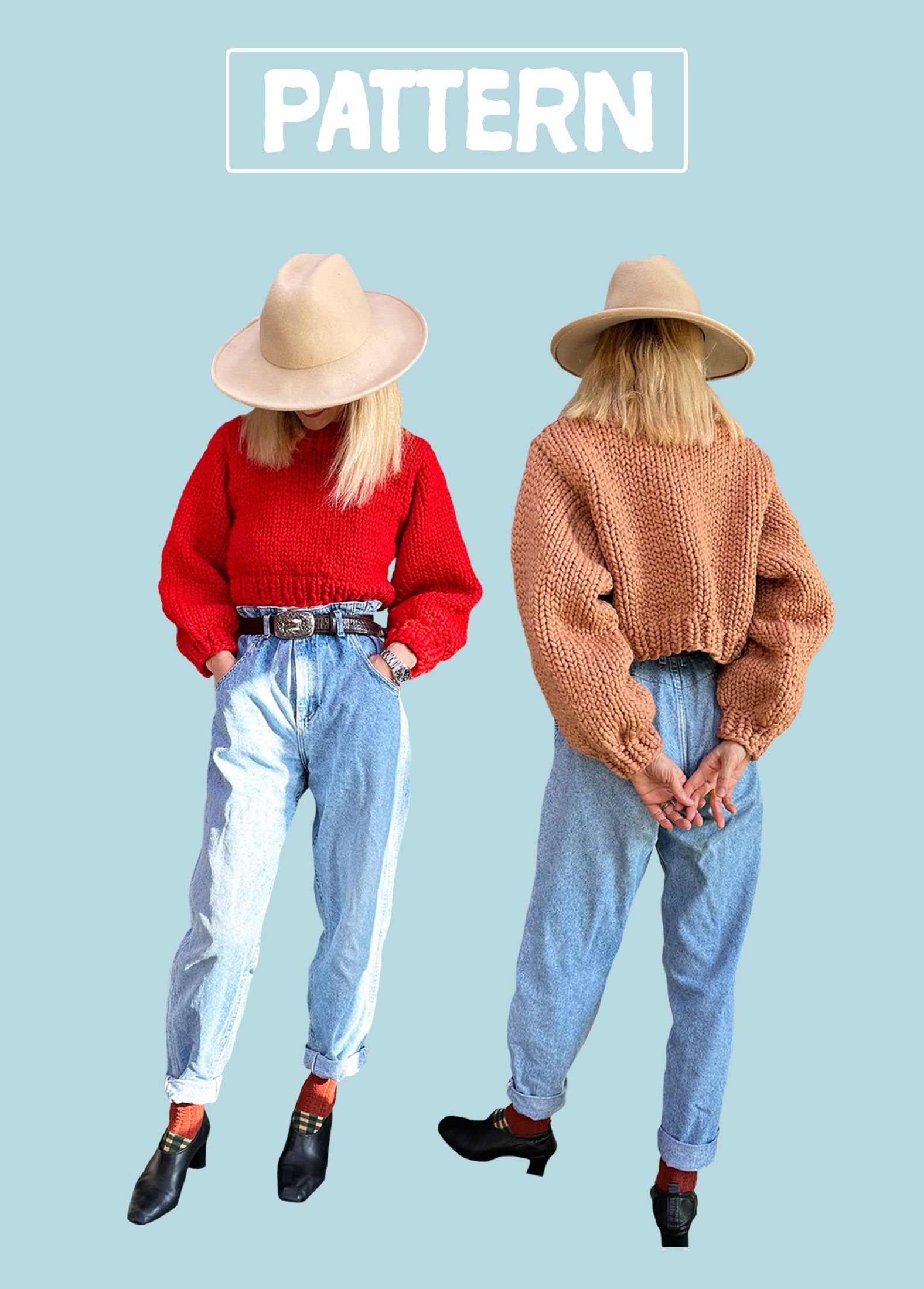 Easy Sweater is easy and fun with chunky yarn PATTERN