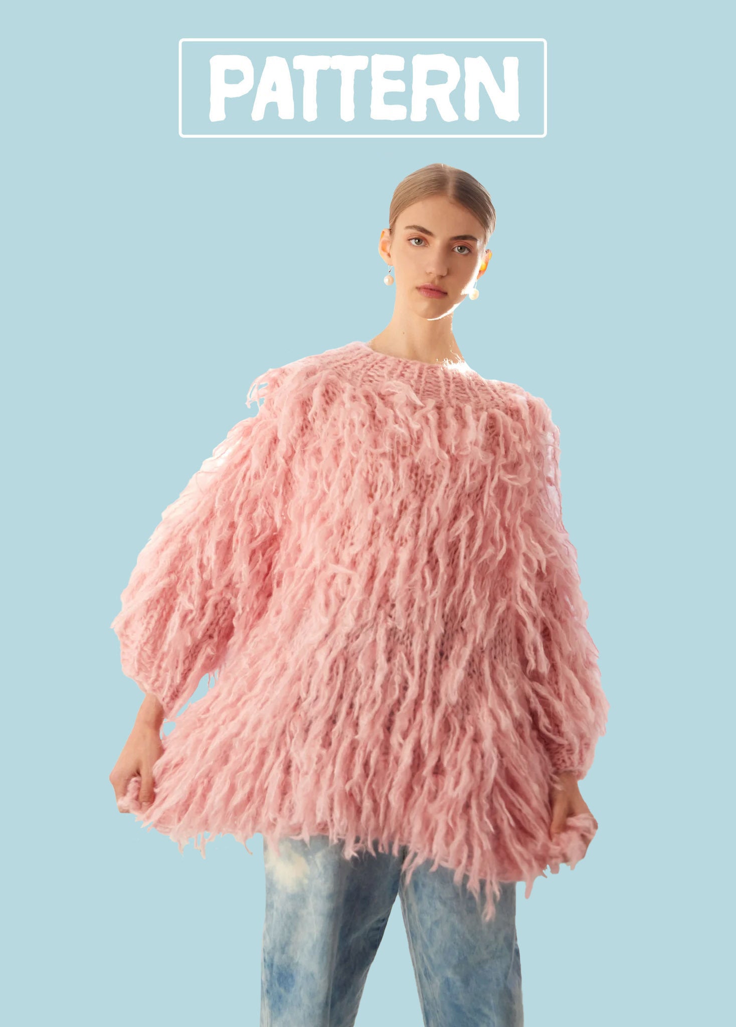 Shaggy Sweater PATTERN- Mohair So Soft – Loopy Mango