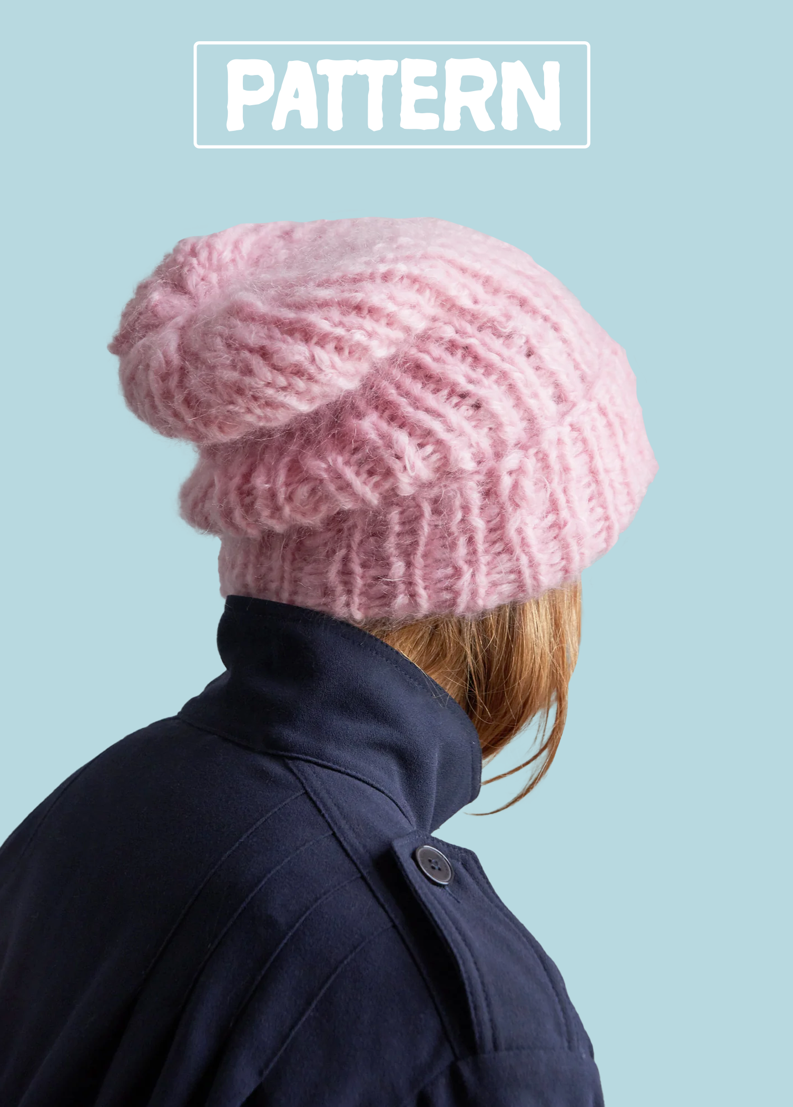 Slouchy Beanie- PATTERN Mohair So Soft – Loopy Mango
