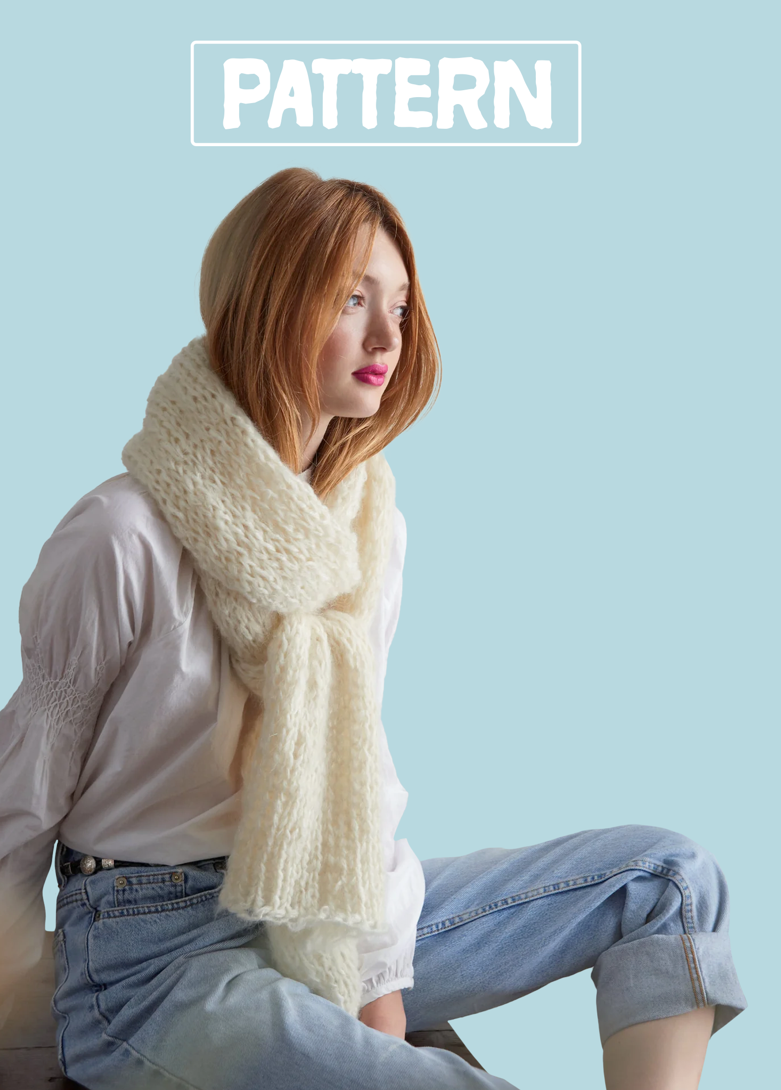 Stockinette Scarf PATTERN Mohair So Soft โ Loopy Mango