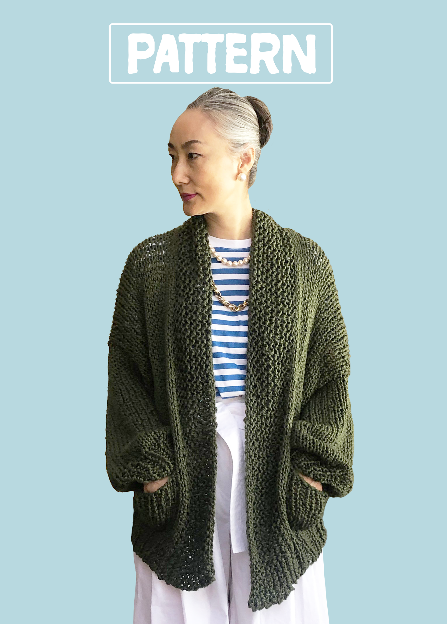 Recluse Cardigan PATTERN - Summer yarn – Loopy Mango