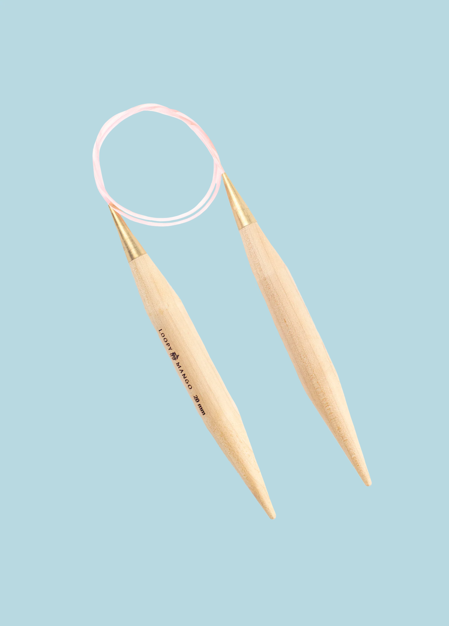Giant Knitting Needles Size 50 25mm circular Loopy Mango