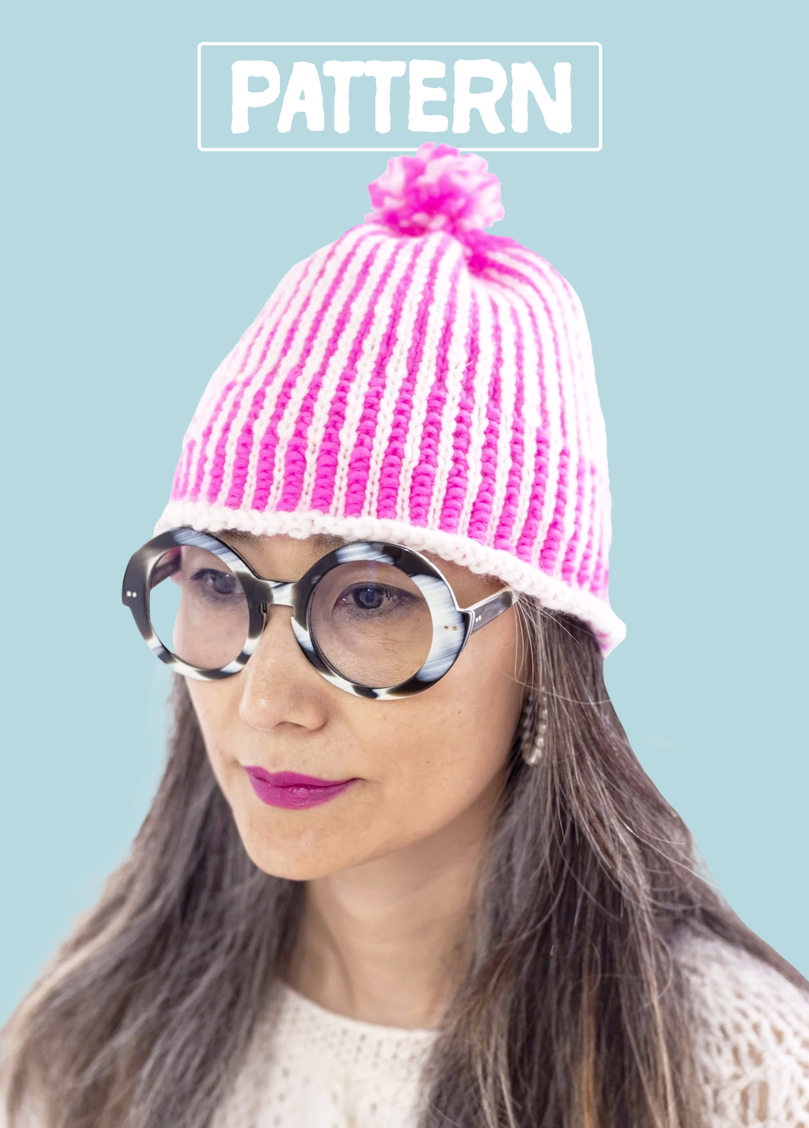Marche Exclusive Vintage Pink Striped Hat Pink/white striped Patterned Cotton Sun Hat for kids | H&M US main image 2