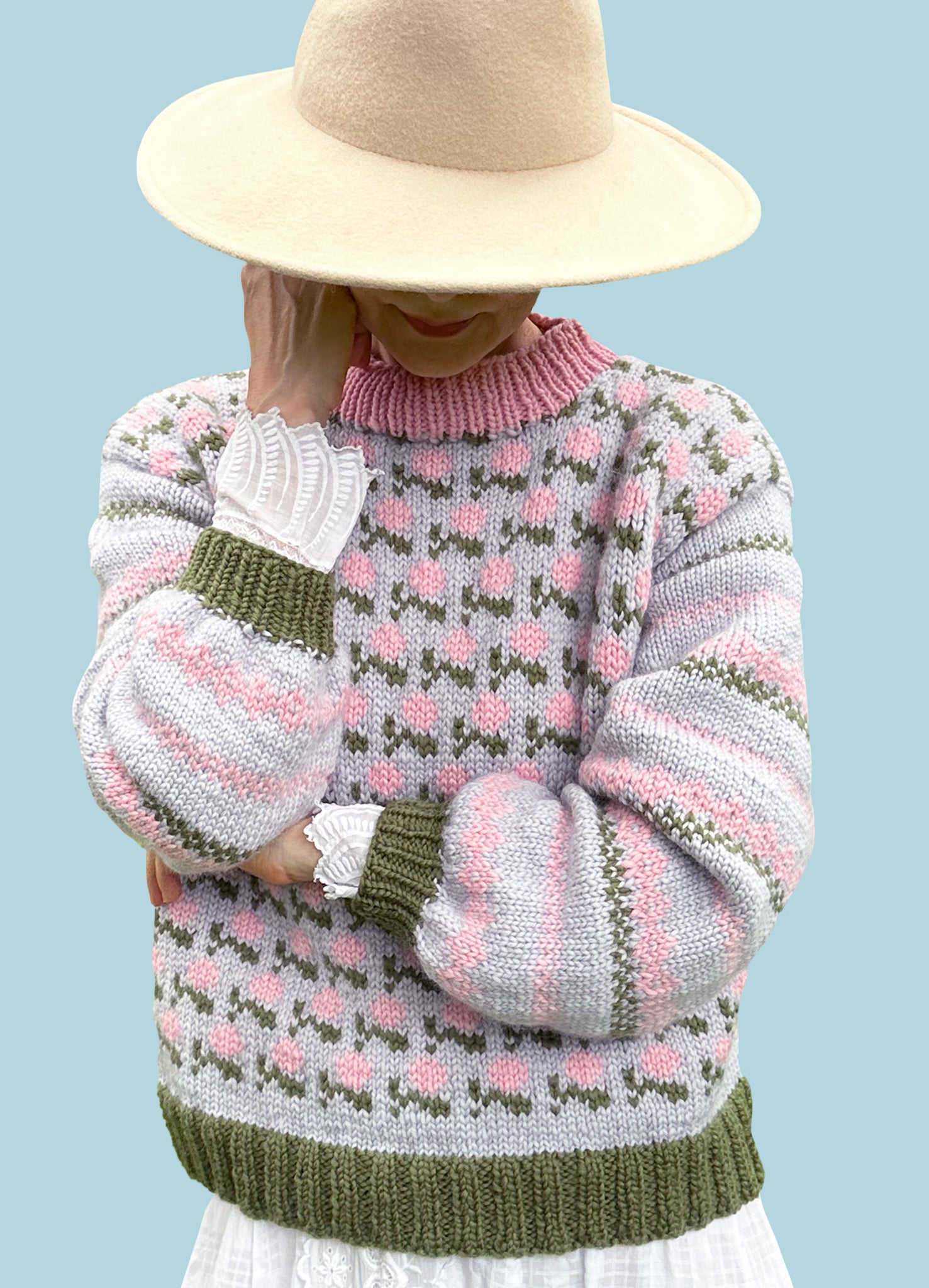 Flower Garden Sweater PATTERN- Dream – Loopy Mango