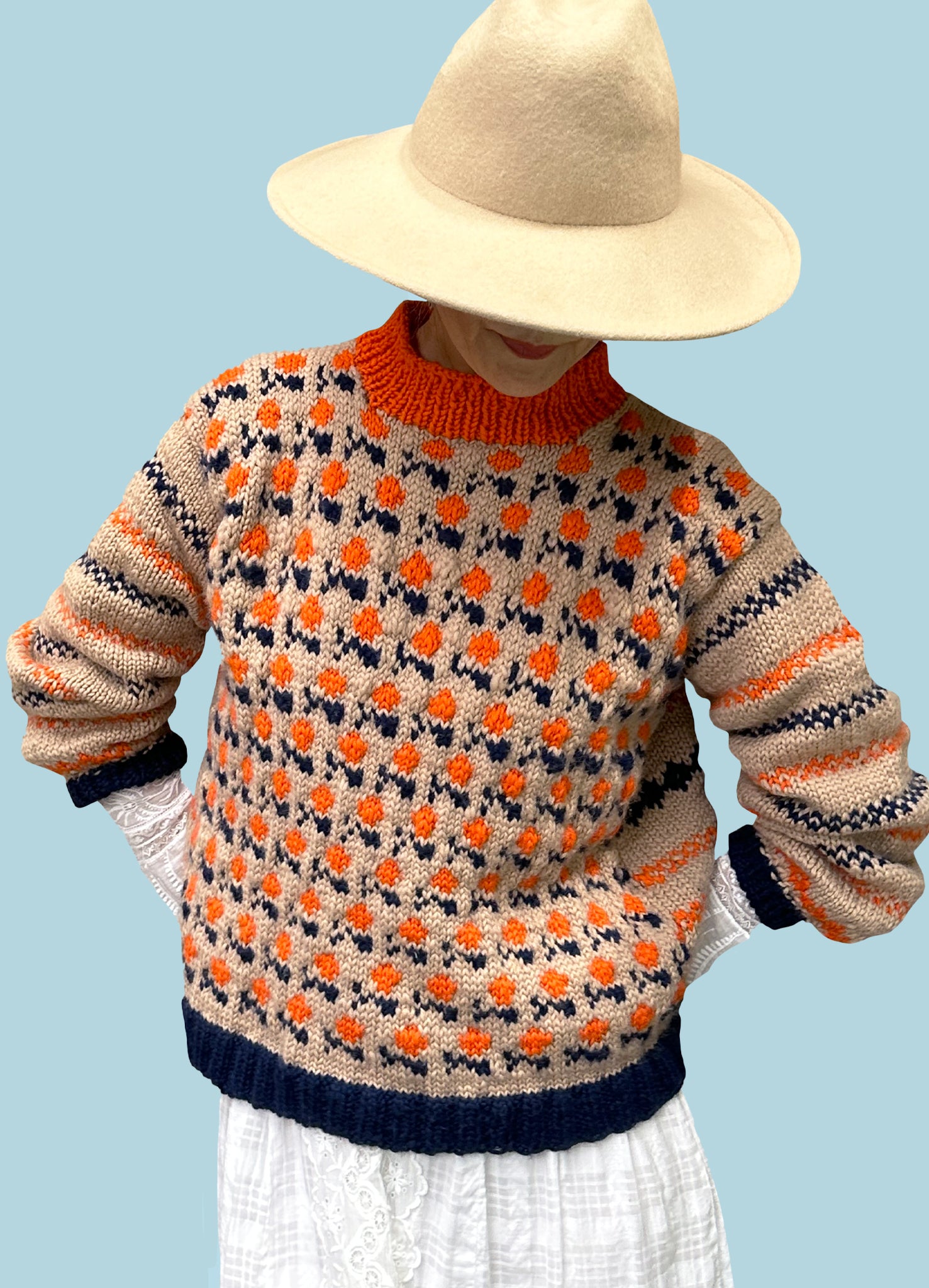 DIY Kit - Flower Garden Sweater - Dream (Merino Worsted)