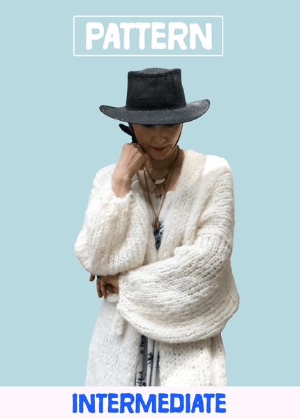 Long Cardigan PATTERN- Mohair So Soft – Loopy Mango