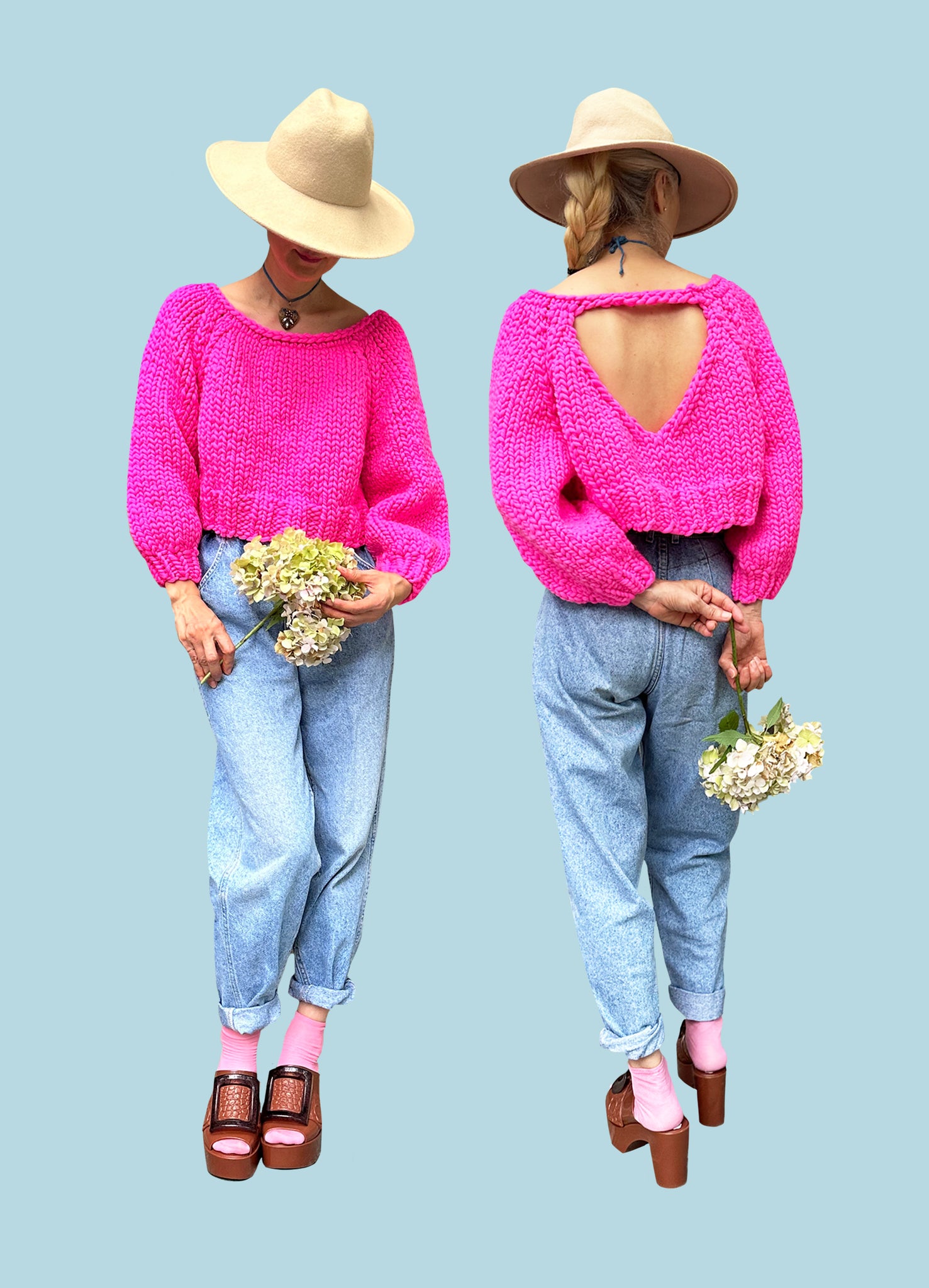 Sweetheart Sweater AND Sweetheart Cropped Sweater PATTERN- Merino No. 5