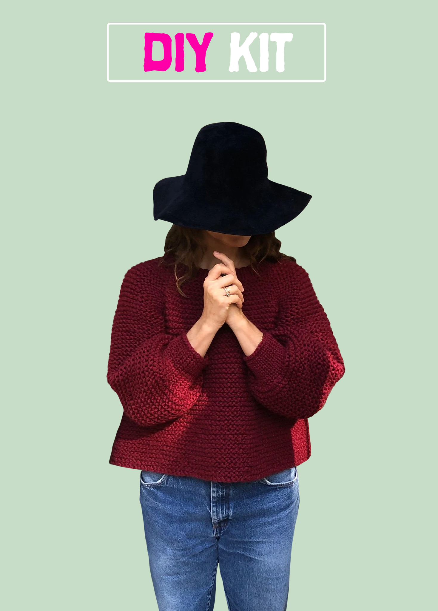 DIY Kit - Audrey Top-Down Sweater - Dream (Merino Worsted)