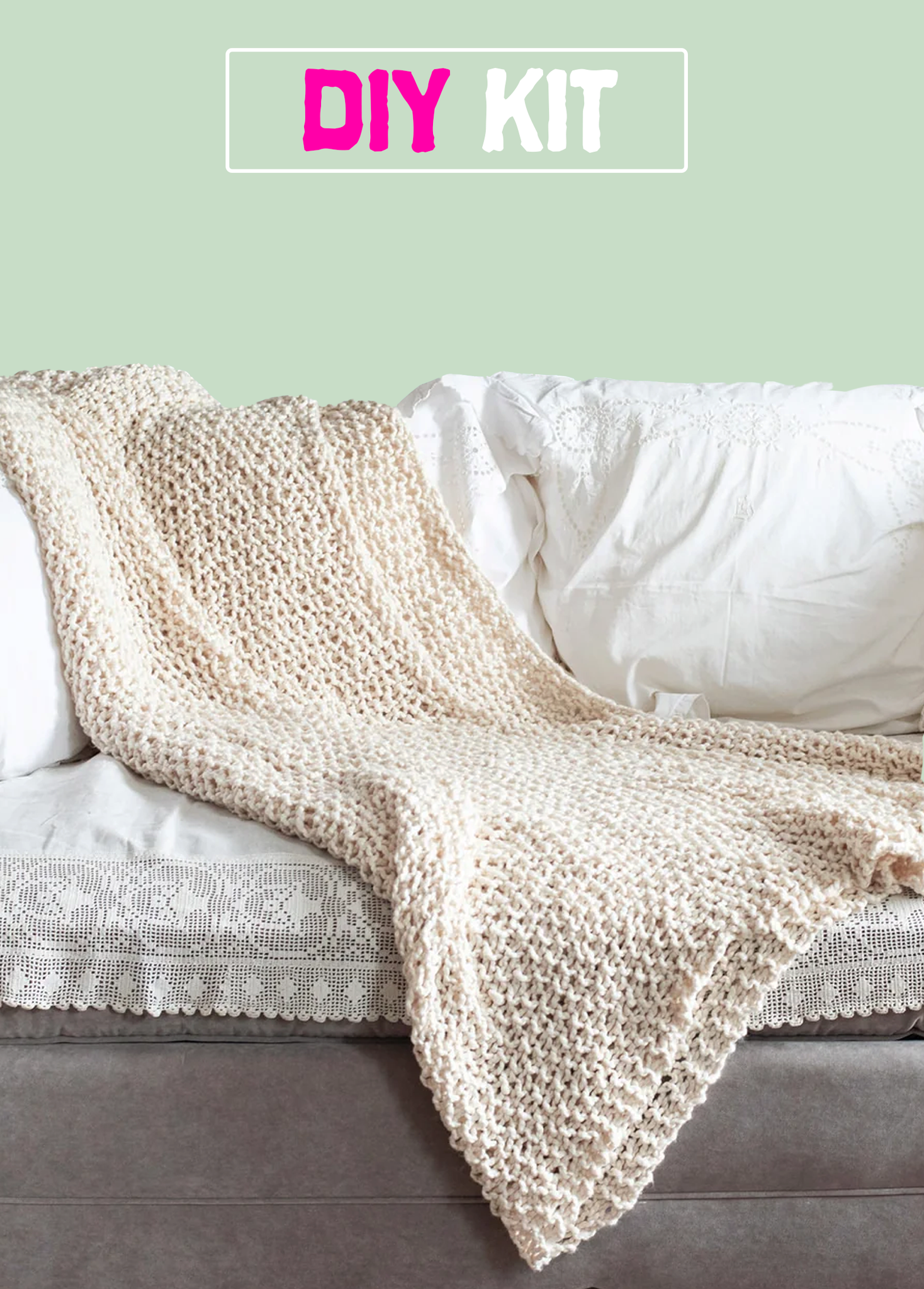 DIY Kit Big Cotton Blanket Big Cotton Loopy Mango