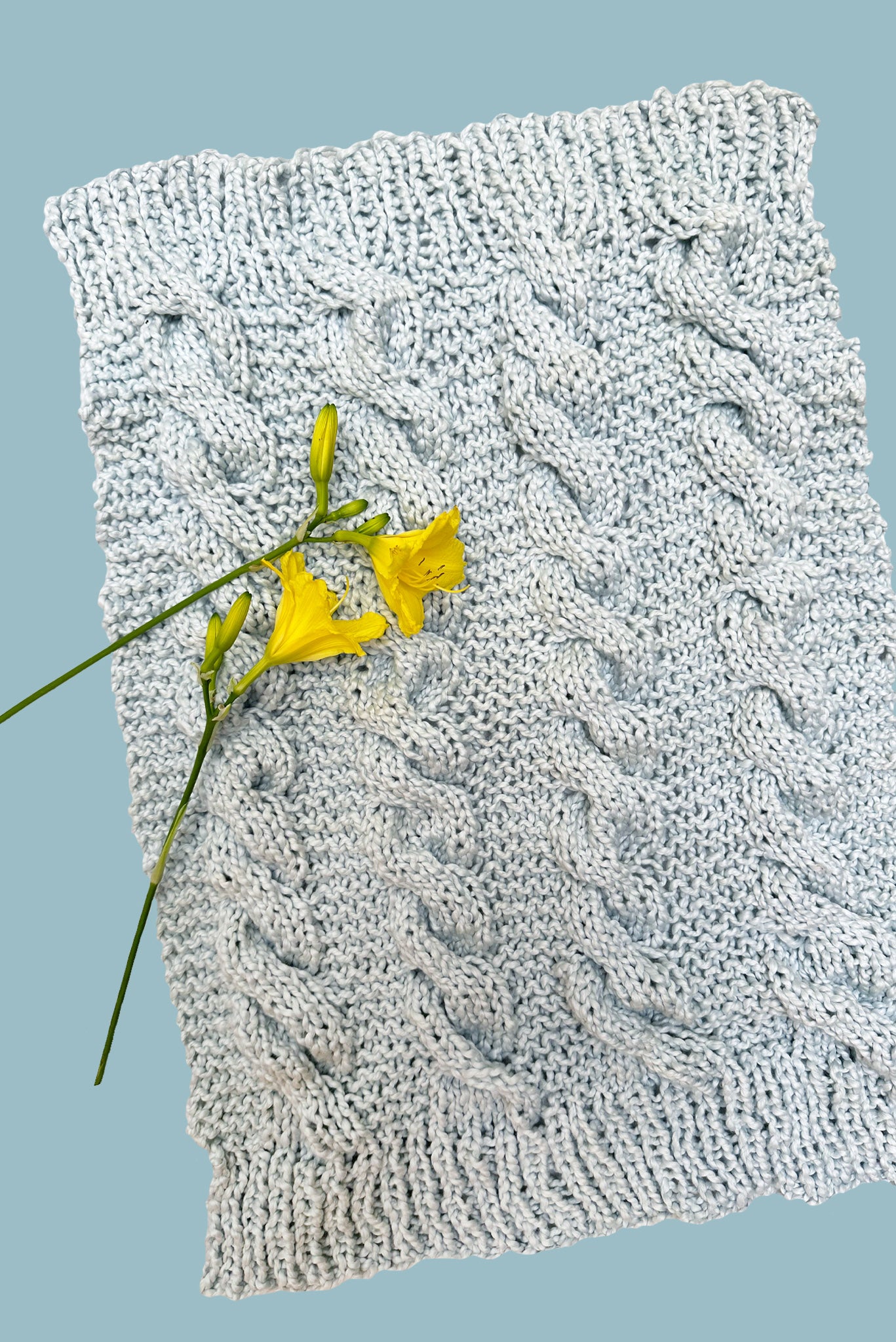 Fun Easy Cable Baby Blanket Knitting Pattern Digital Download