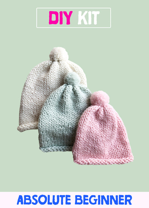 DIY Kit - Easy Beanie - Dream (Merino Worsted)