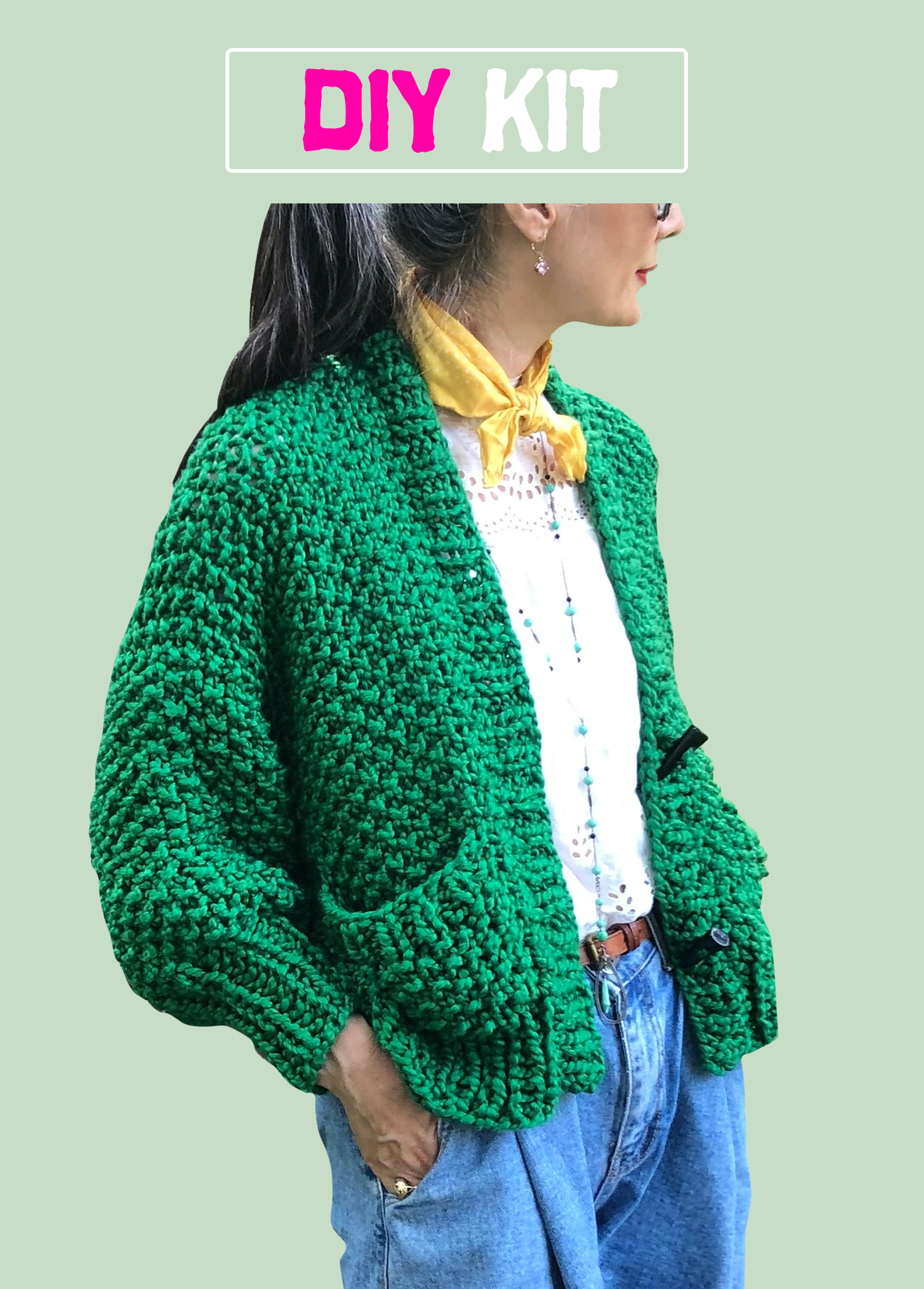 DIY Kit Everyday Cardigan Big Cotton Loopy Mango