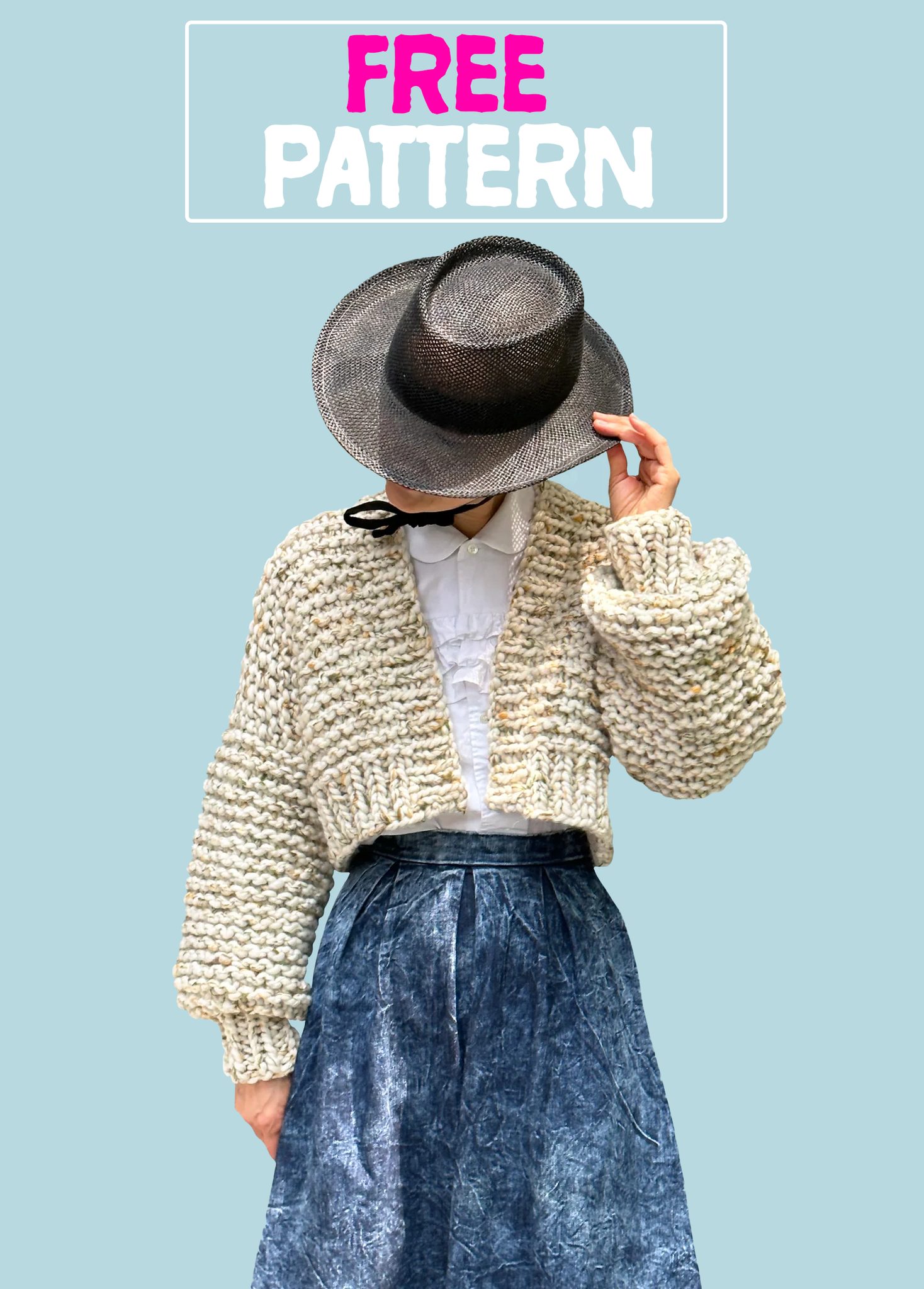 Free knitting pattern Knit your first sweater Digital Download
