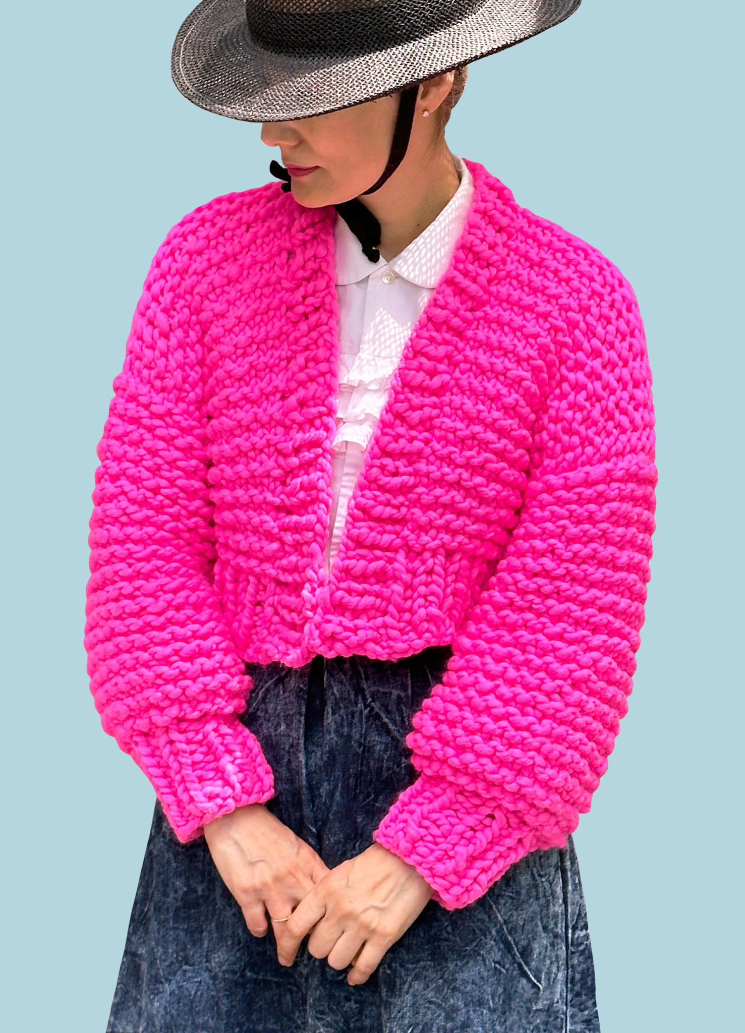 Knit – Digital Download Loopy knitting first sweater pattern: | Mango your Free