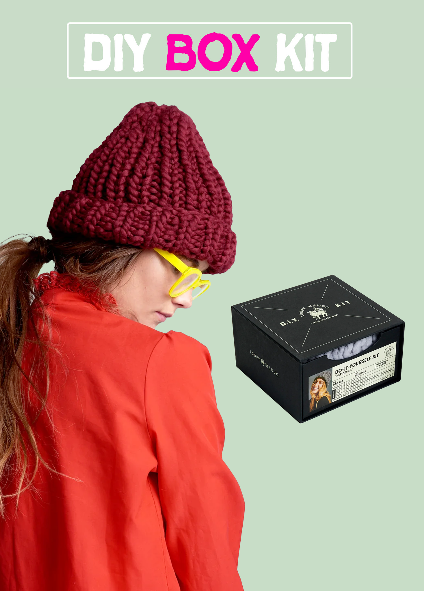 DIY Box Kit - Her Beanie - Merino No. 5