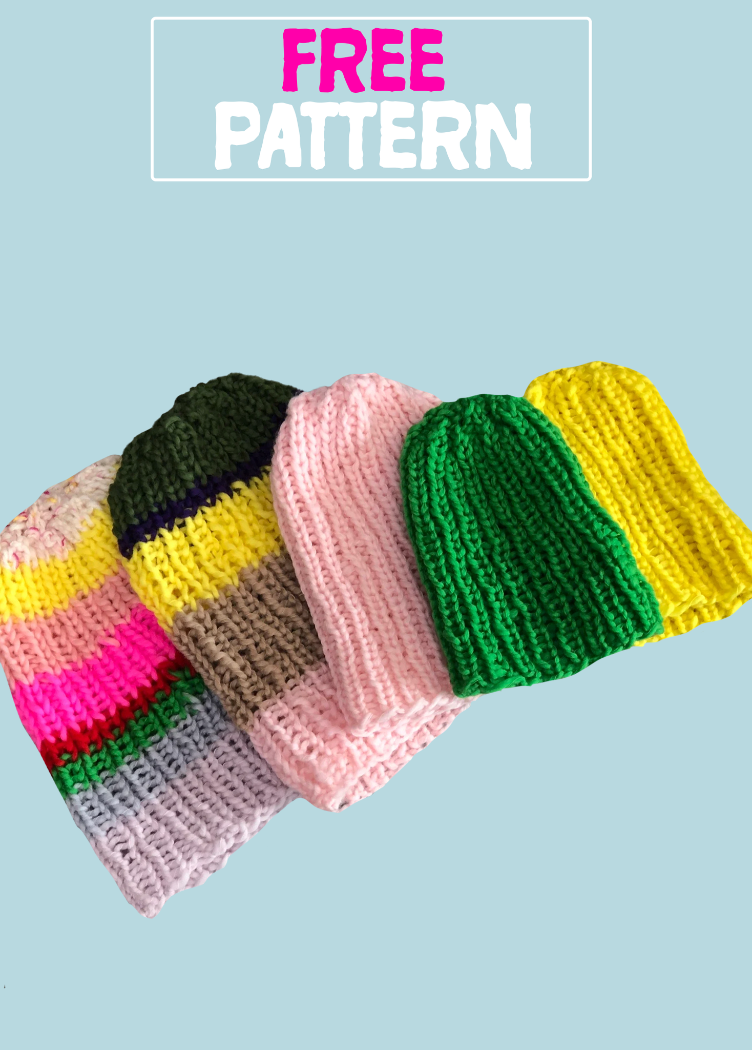 Free beanie best sale knitting patterns