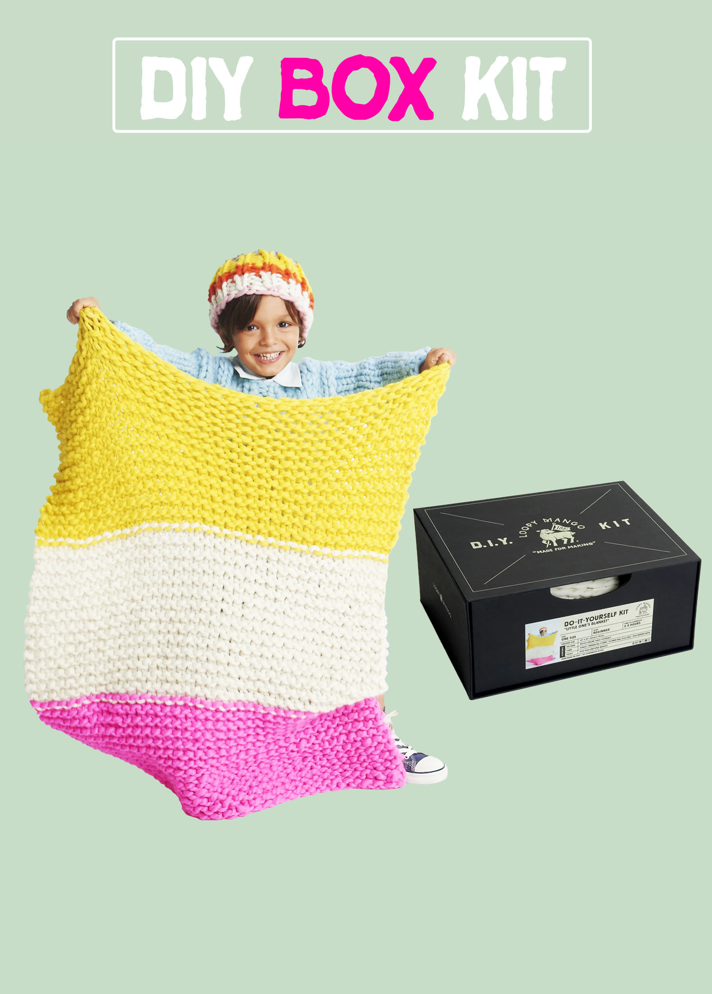 DIY Box Kit Little One s Blanket Merino No. 5 Loopy Mango