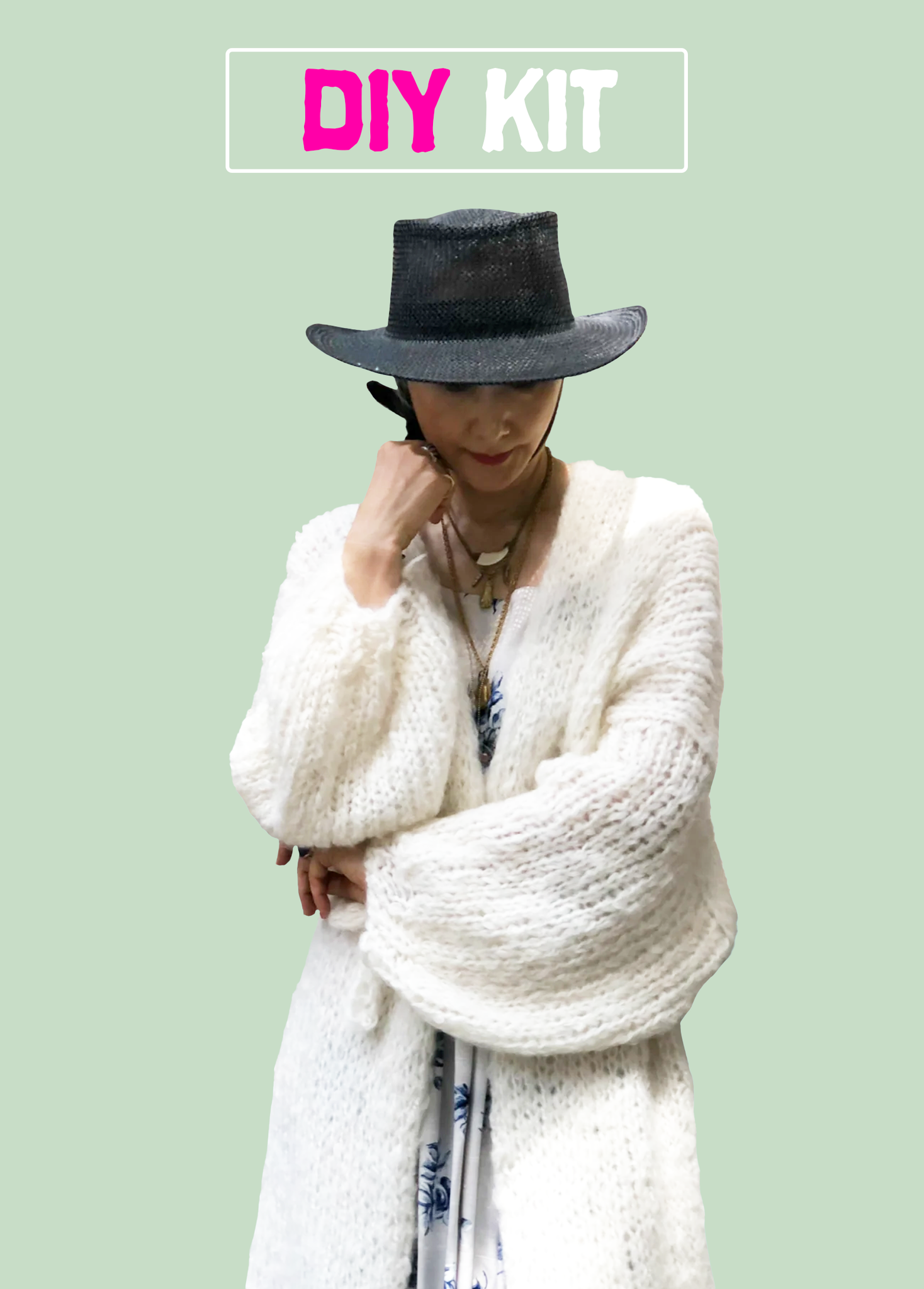 DIY Kit Long Cardigan Mohair So Soft
