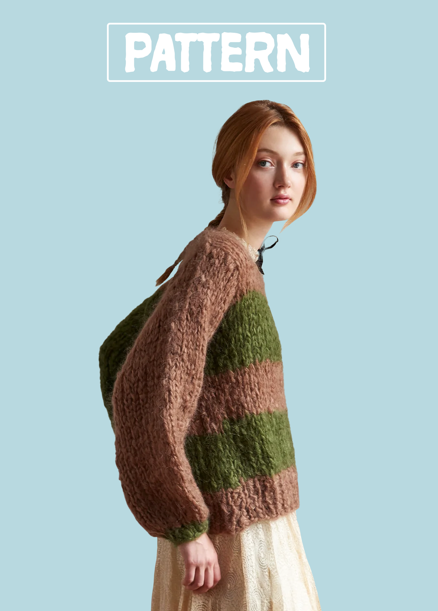 Lucky Stripe Sweater PATTERN- Mohair So Soft – Loopy Mango