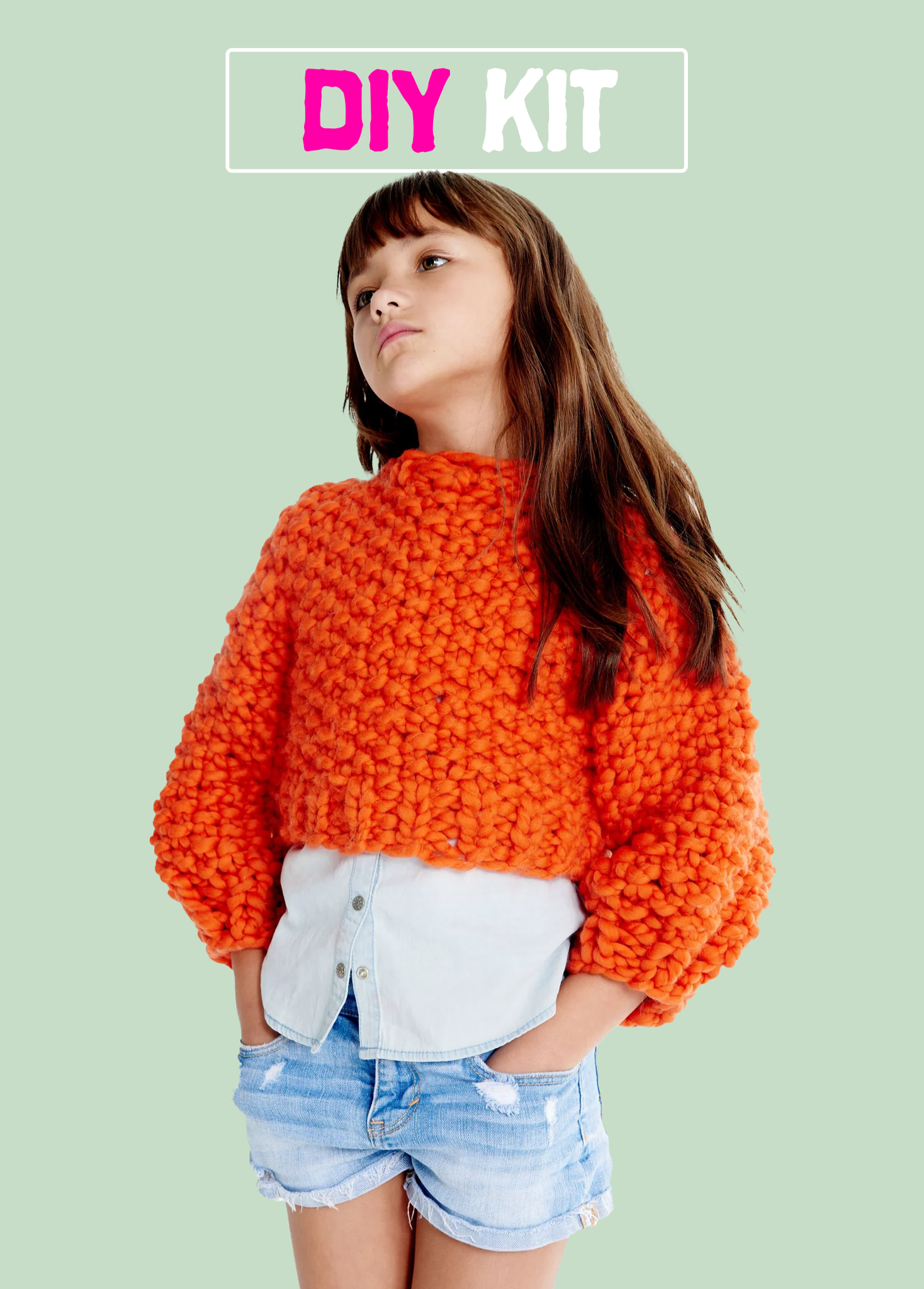 DIY Kit - Mini Cropped Sweater 6-8 years - Merino No. 5