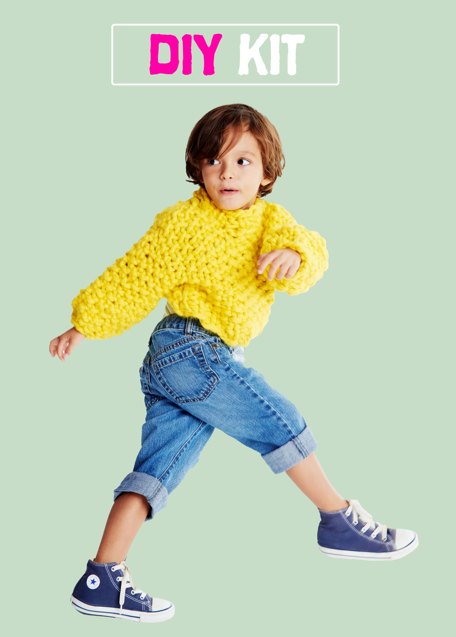DIY Kit - Mini Cropped Sweater 2-4 years - Merino No. 5
