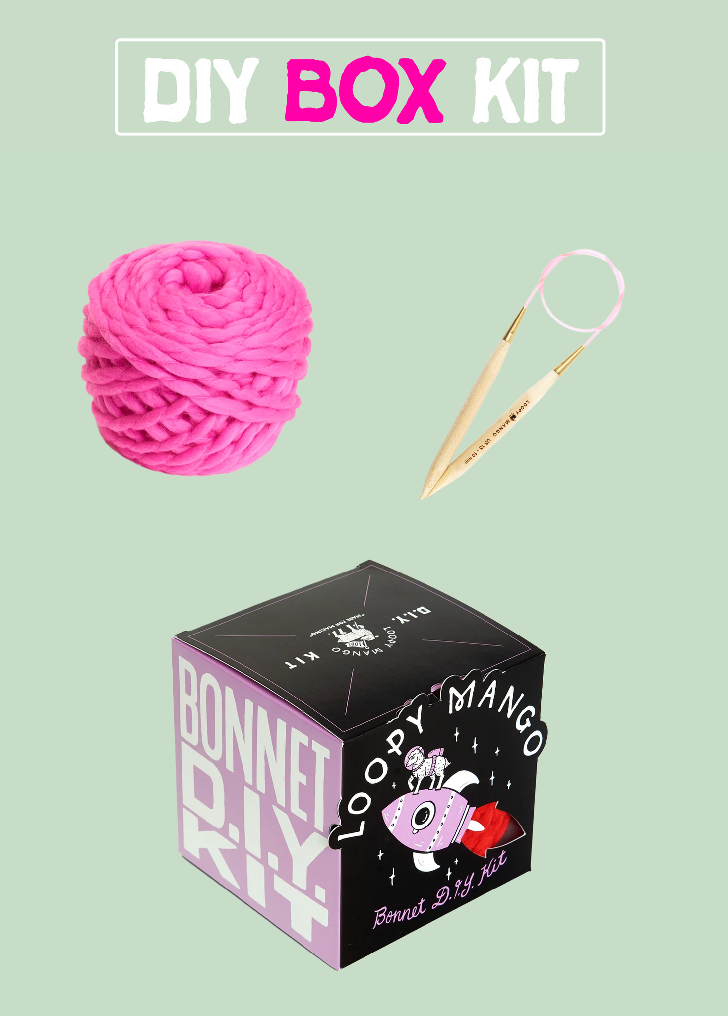 DIY Box Kit - Bonnet - any age - Merino No. 5