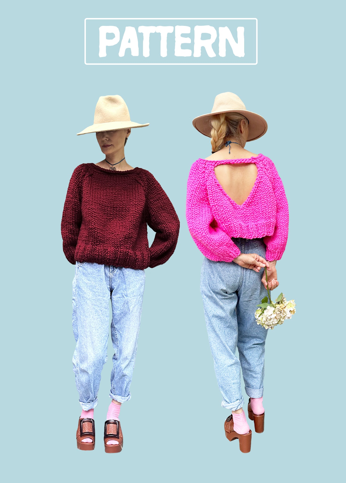 Sweetheart Sweater AND Sweetheart Cropped Sweater PATTERN- Merino No. 5