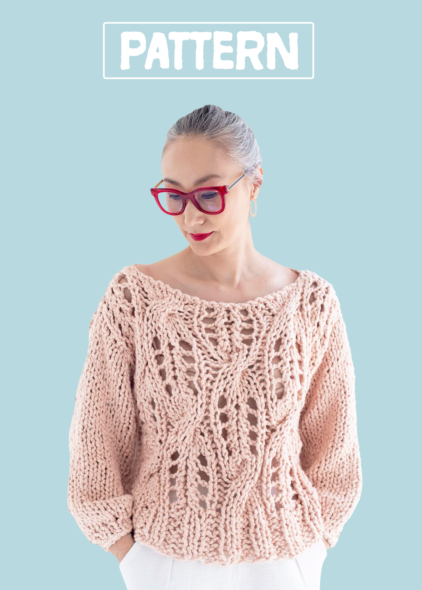 Off the Shoulder Sweater PATTERN Big Cotton Loopy Mango