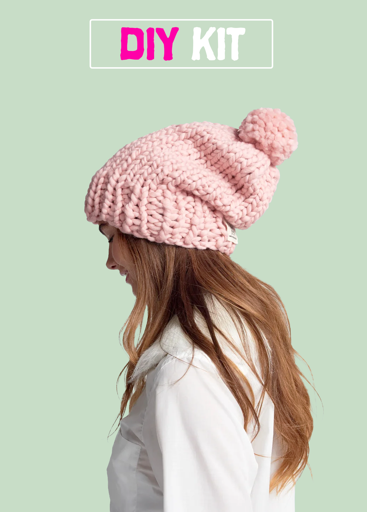 DIY Kit Slouchy Pompom Beanie Merino No. 5