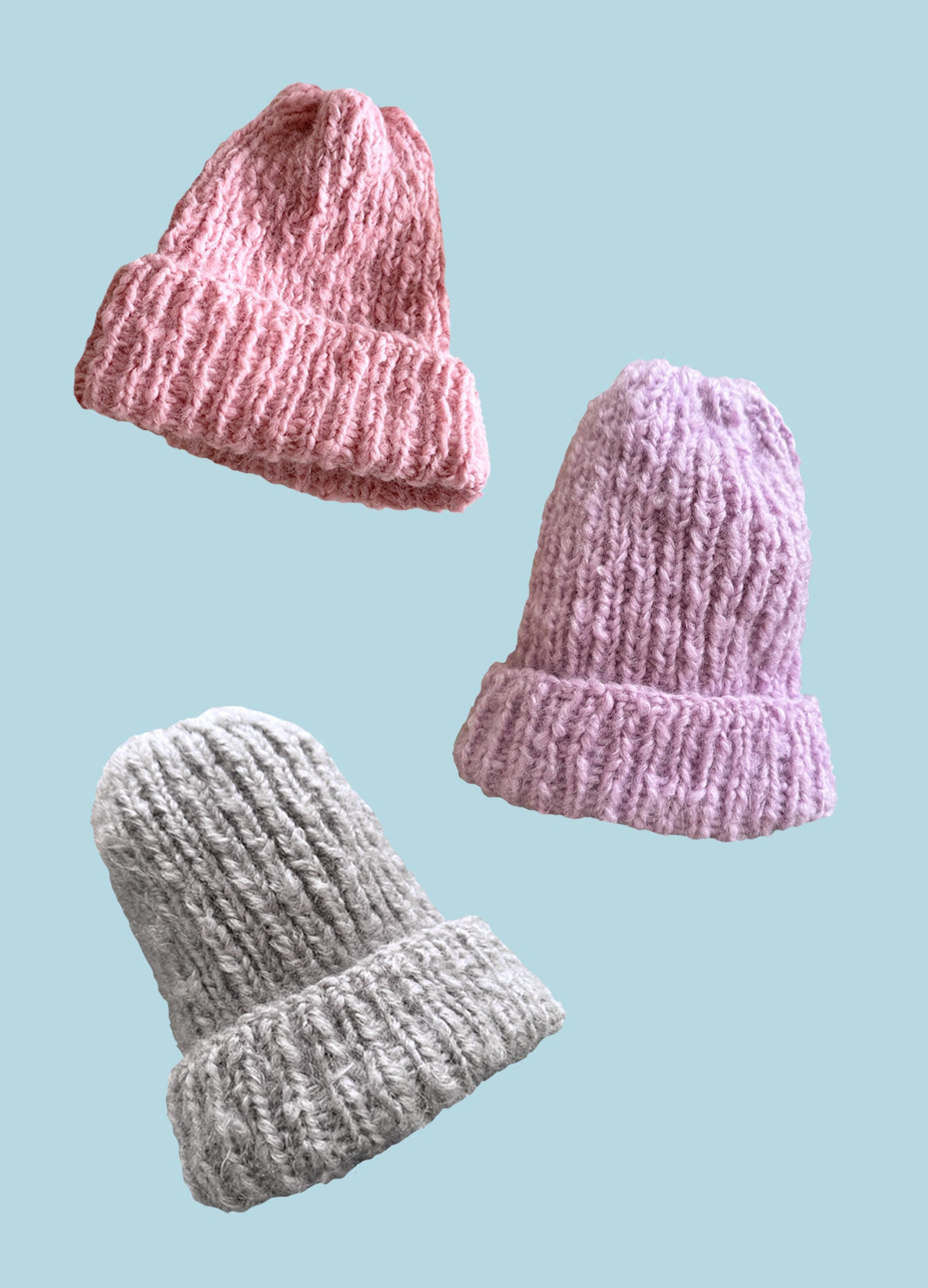 Best Beanie Solid and Striped - PATTERN - Mohair So Soft