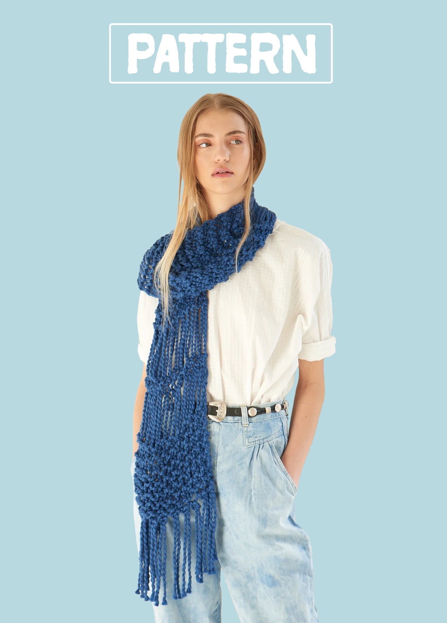 Summer Fringe Scarf PATTERN Big Cotton – Loopy Mango