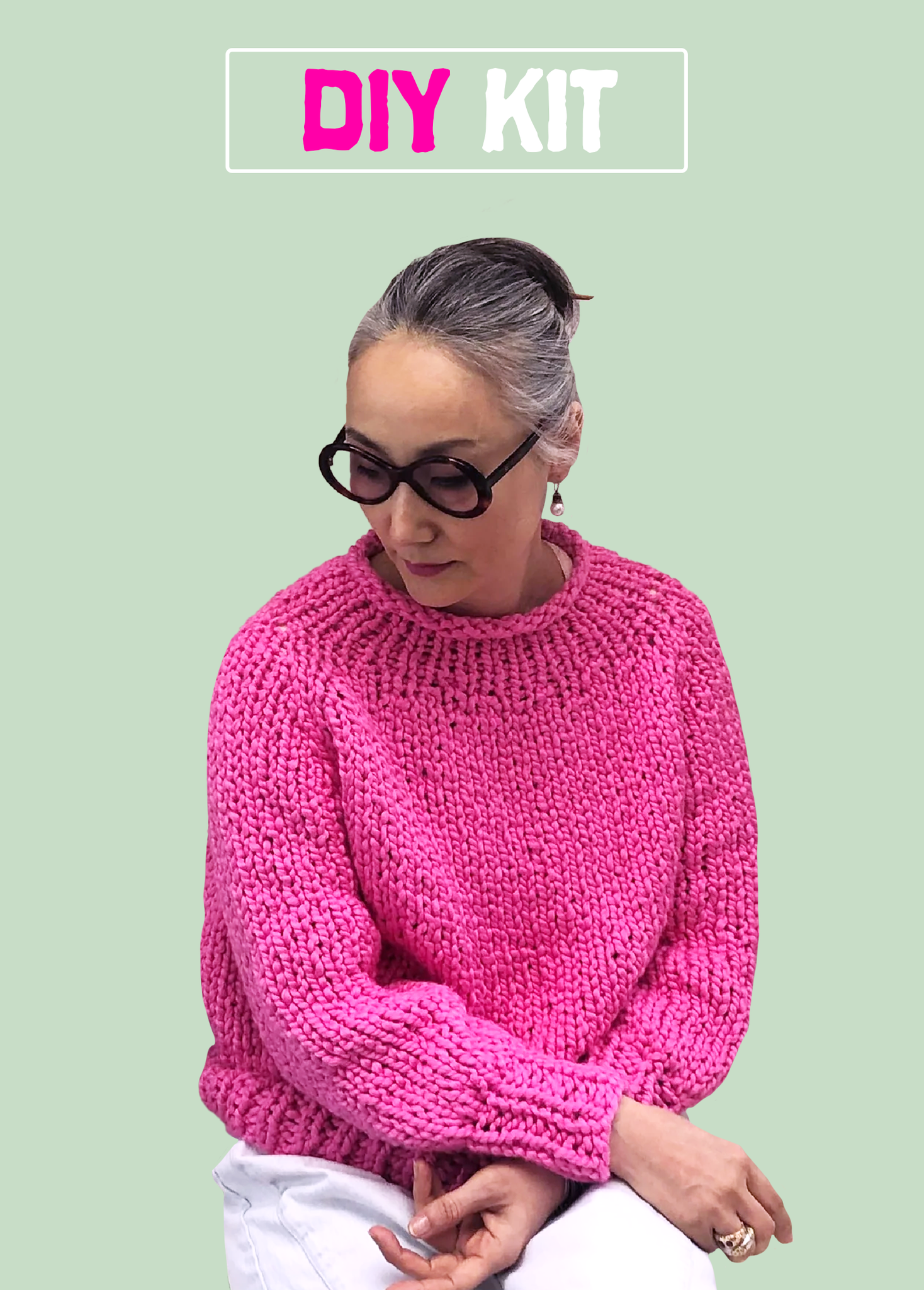 DIY Kit Top Down Sweater Big Cotton