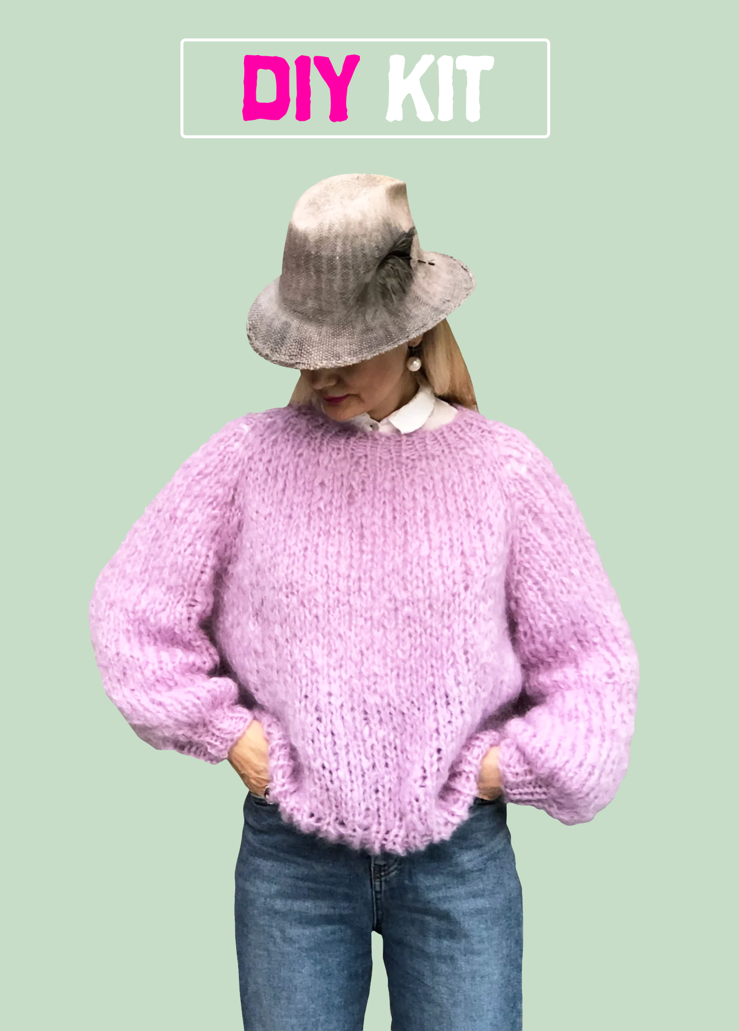 DIY Kit - Top-Down Sweater - Mohair So Soft