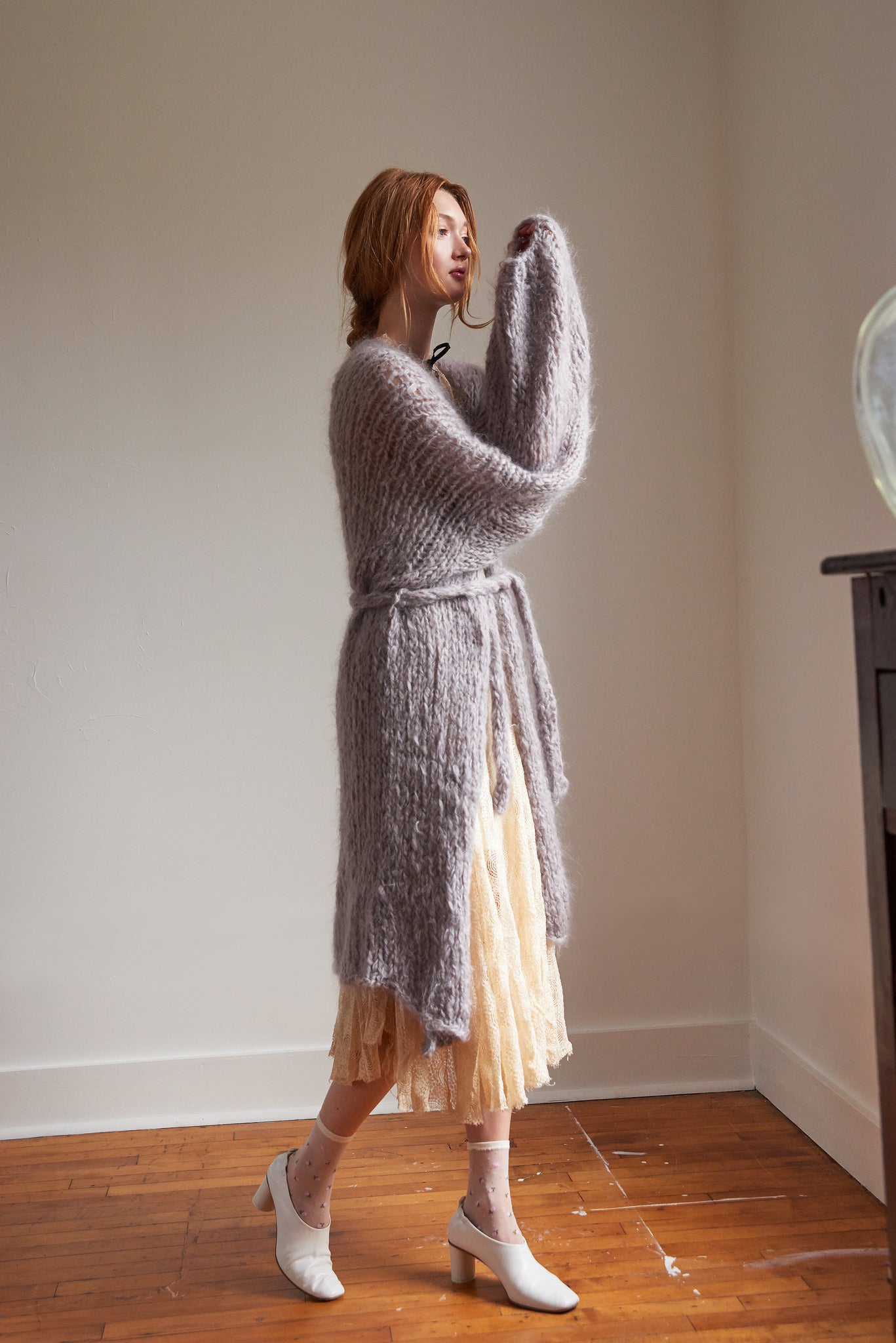 Long Cardigan PATTERN- Mohair So Soft Loopy Mango Long Cardigan PATTERN- Mohair So Soft Loopy Mango